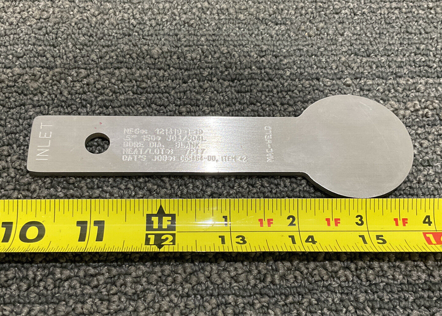 MAC-WELD ORIFICE PLATE .5” 121419-1-19