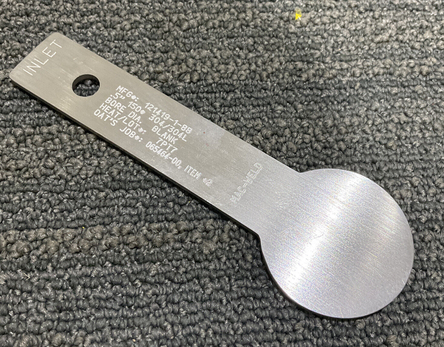 MAC-WELD ORIFICE PLATE .5” 121419-1-88 304L
