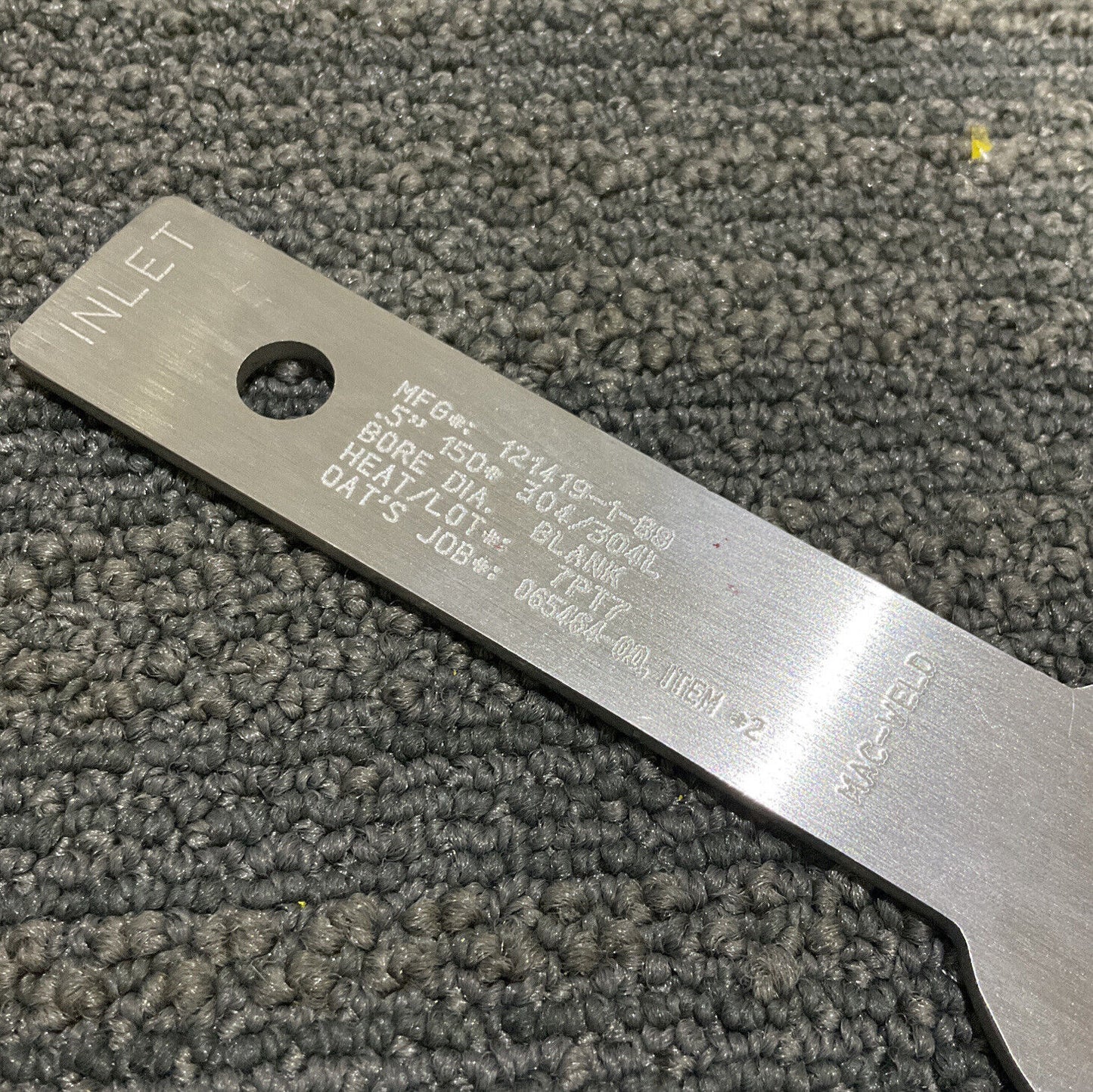 MAC-WELD ORIFICE PLATE .5” 121419-1-88 304L