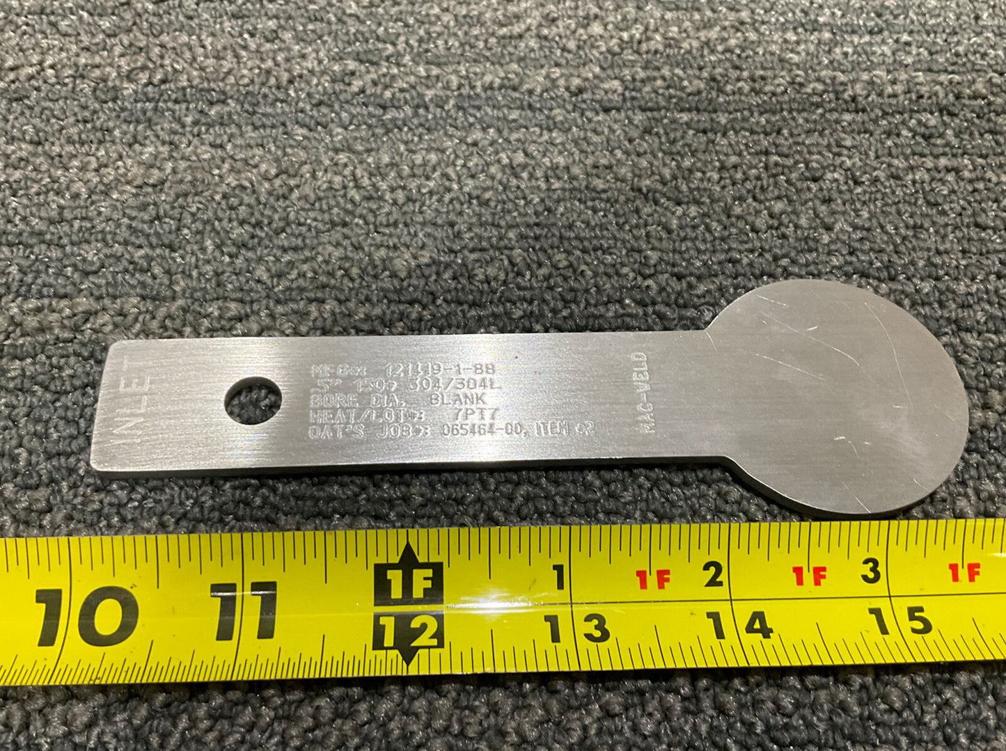MAC-WELD ORIFICE PLATE .5” 121419-1-88 304L