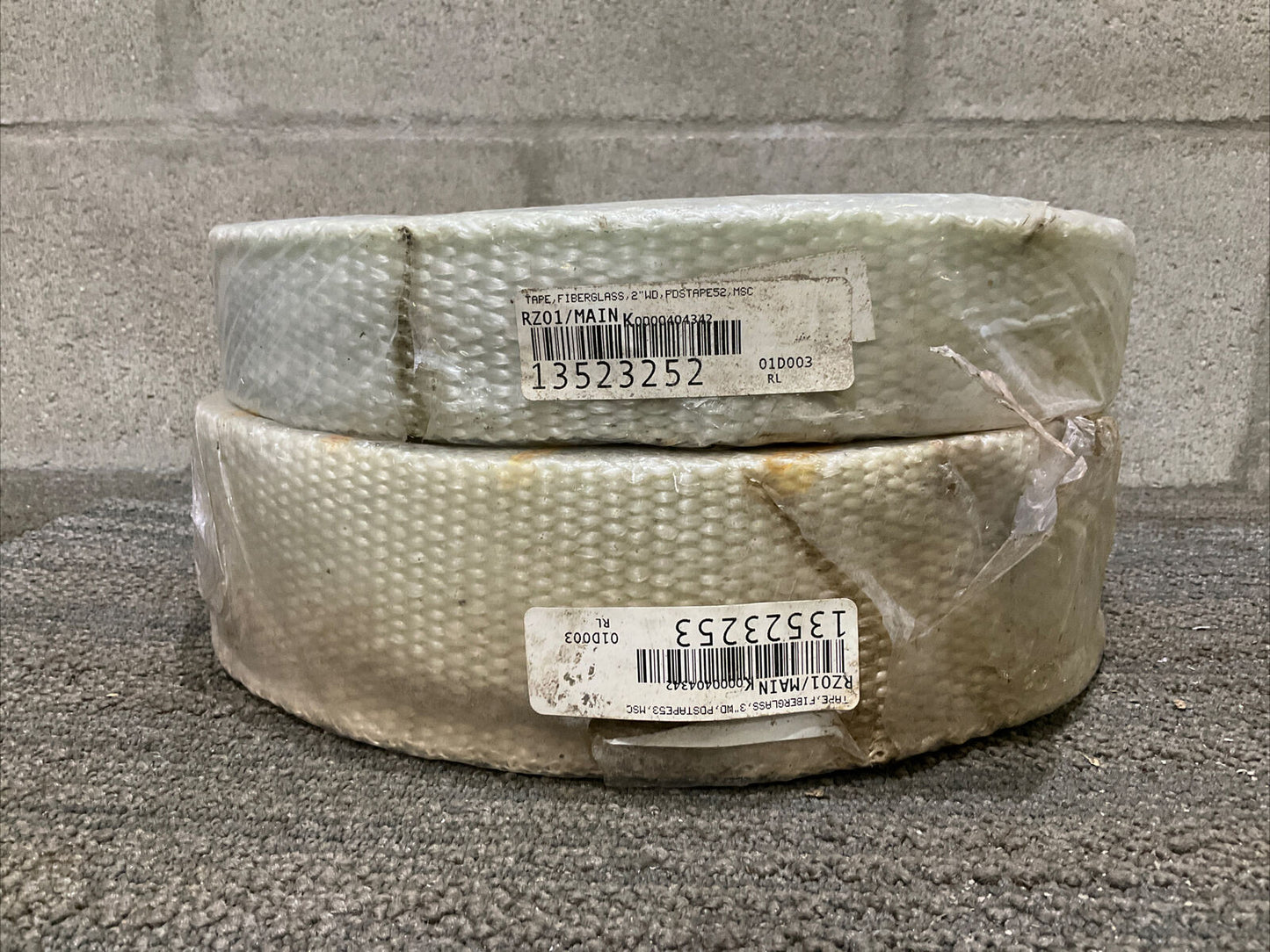 MINERAL SEAL PDSTAPE52 & PDSTAPE53 FIBERGLASS TAPE 2” & 3” 678 LOT OF 2