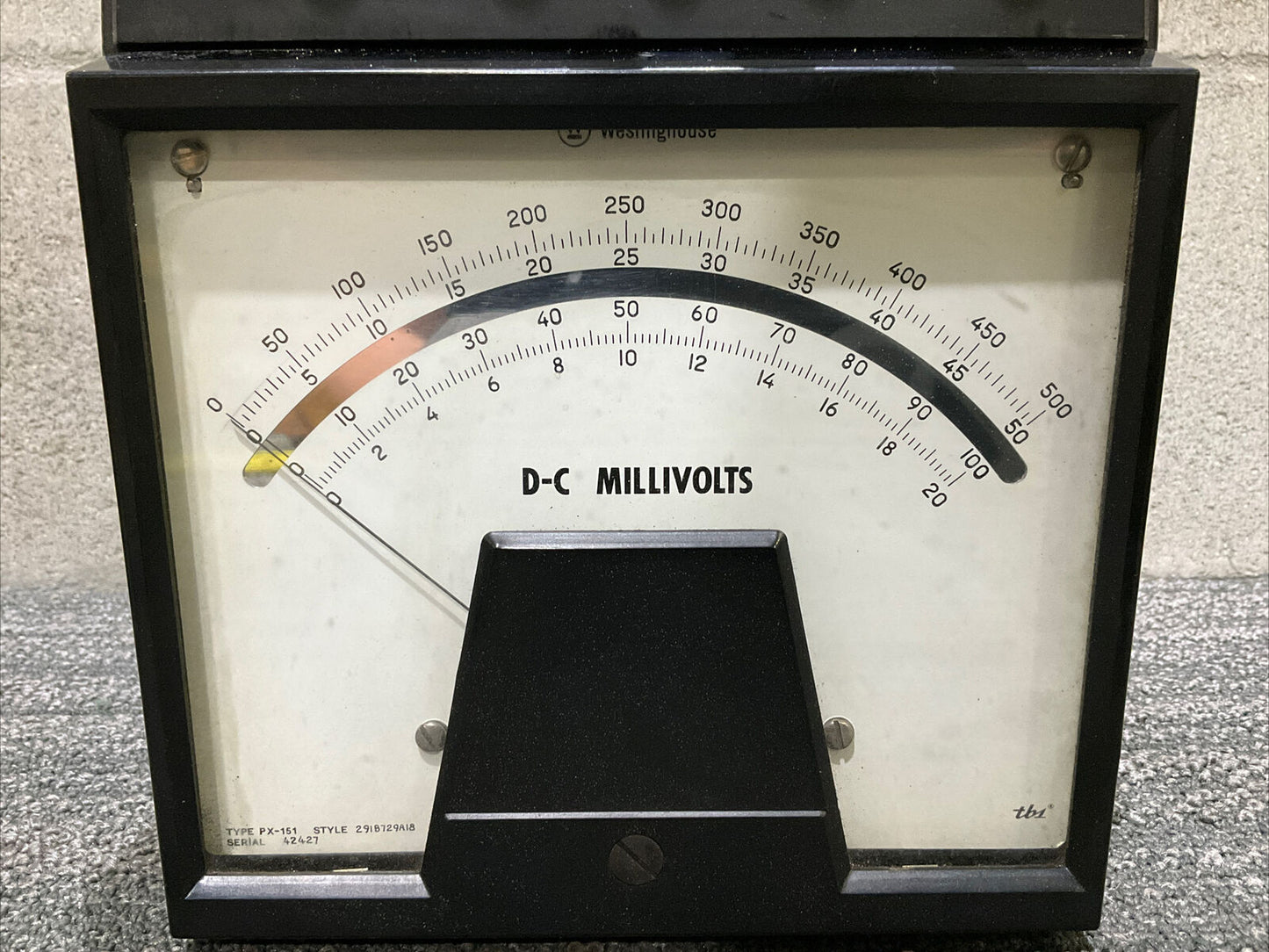 WESTINGHOUSE PX-151 291B729A18 D-C MILLIVOLTS 222