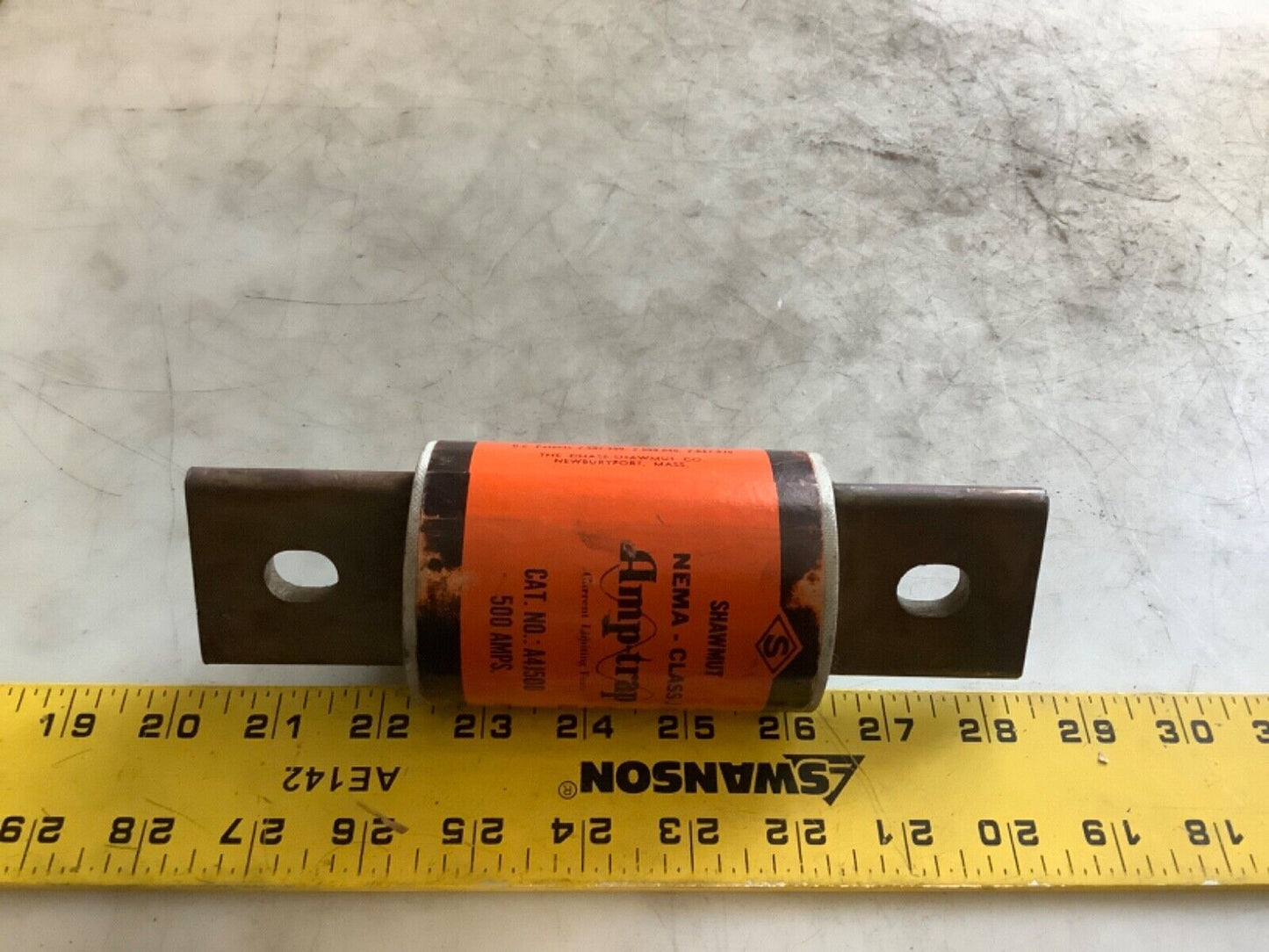 SHAWMUT A4J500 CURRENT LIMITING FUSE 600VAC 500A 444