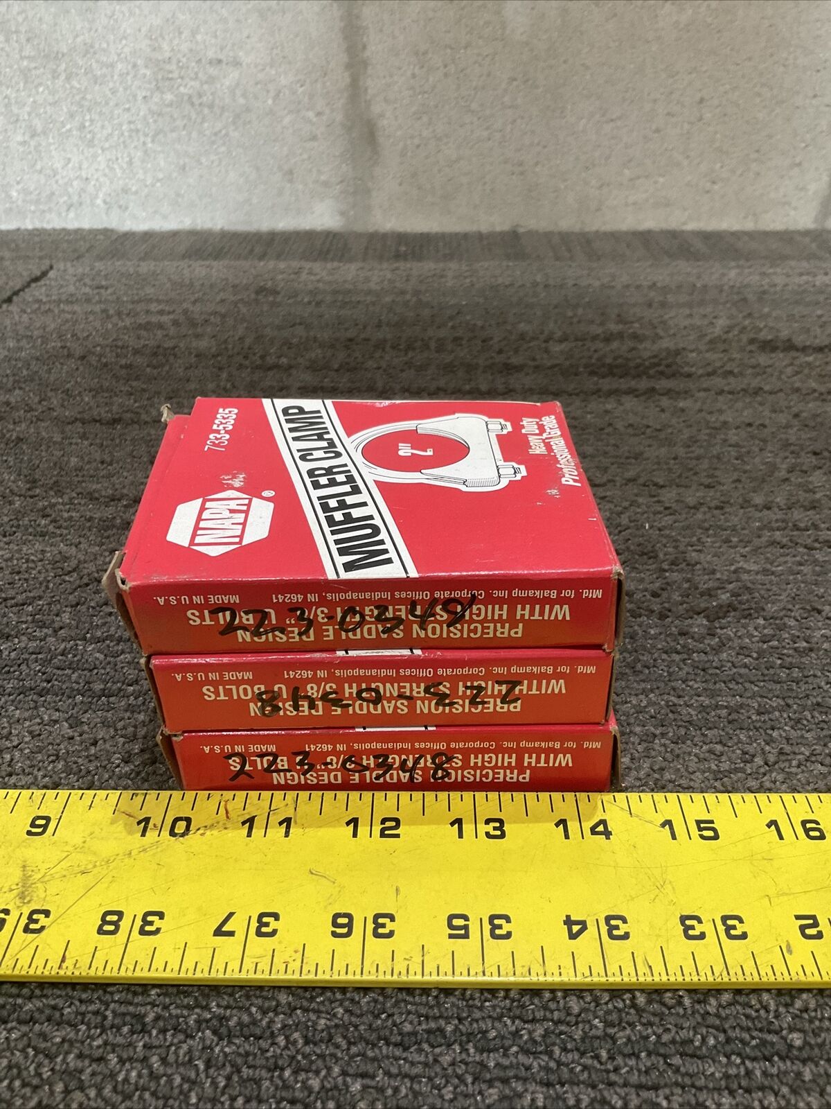 NAPA 733-5335 MUFFLER CLAMP 444 LOT OF 3