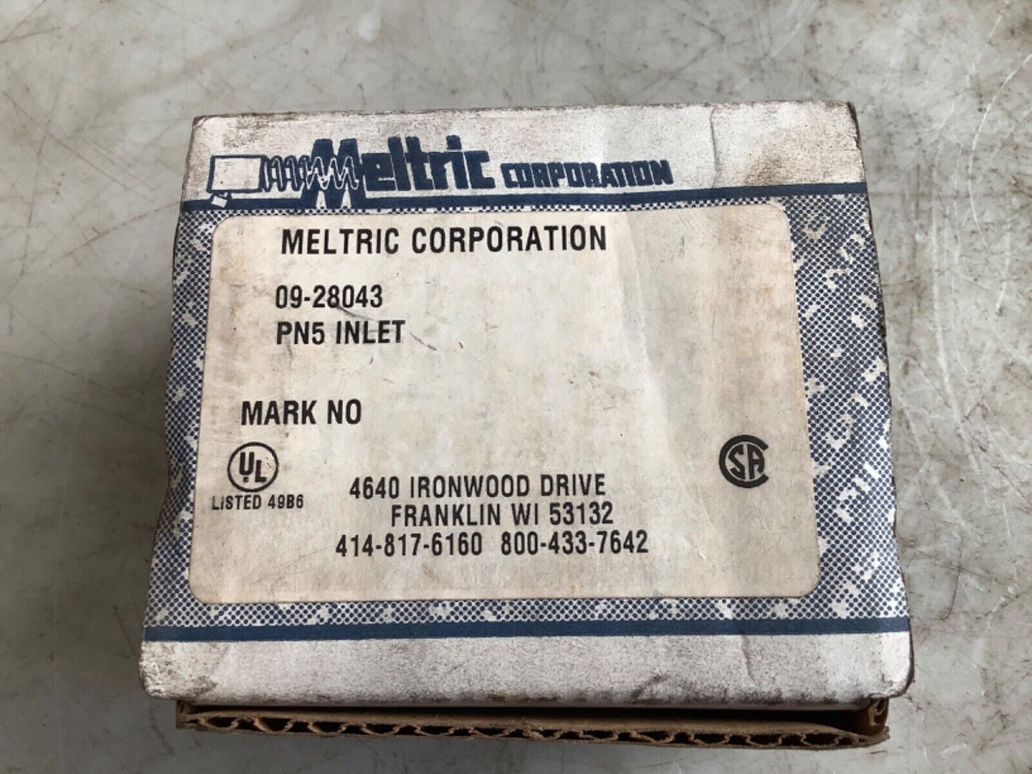 MELTRIC 09-28043 INLET PN5 444