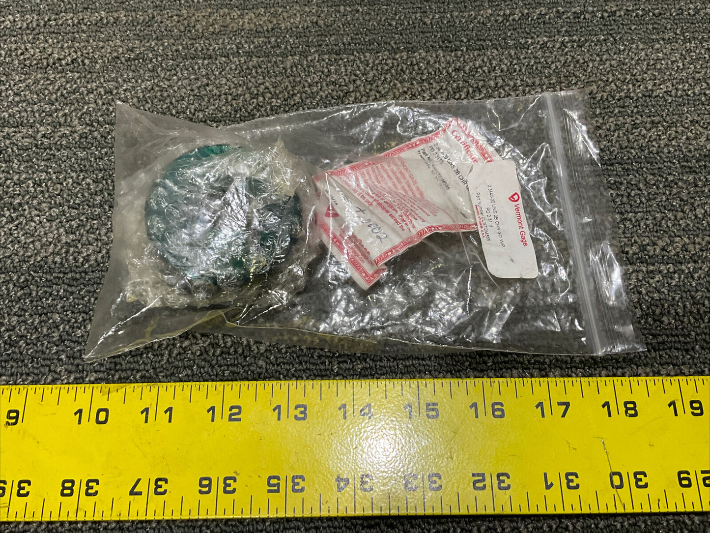 VERMONT GAGE CUSTOM555 2.3440-20 UNS 2B CHR GO W/P PD2.3115 333