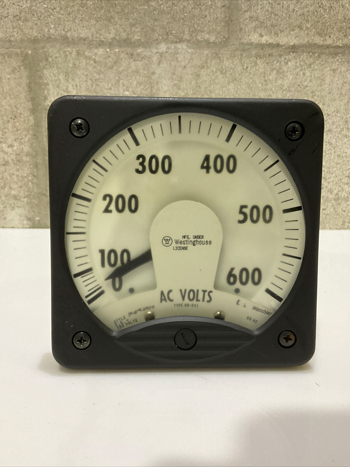 WESTINGHOUSE KR241 291B462A09 VOLTMETER 0-600V 60HZ 678