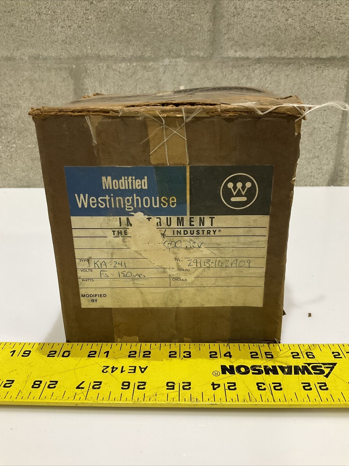 WESTINGHOUSE KR241 291B462A09 VOLTMETER 0-600V 60HZ 678