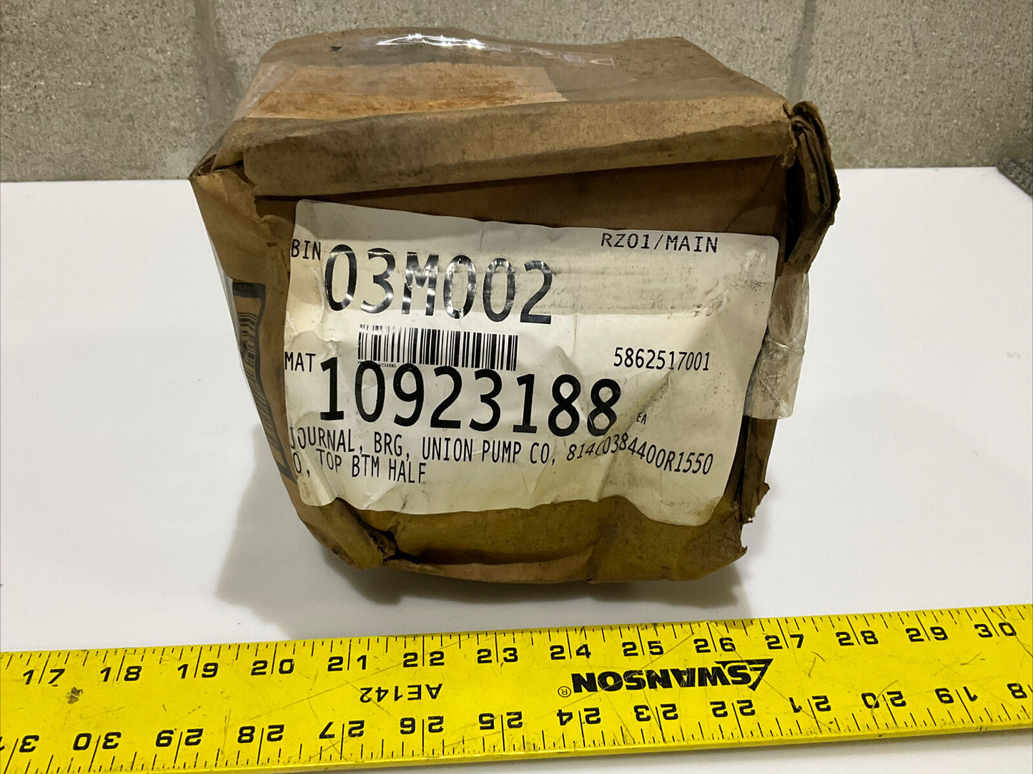 UNION PUMP MBM10451B 813C0384400R15500 BRG JOURNAL TOP BTM HALF 678
