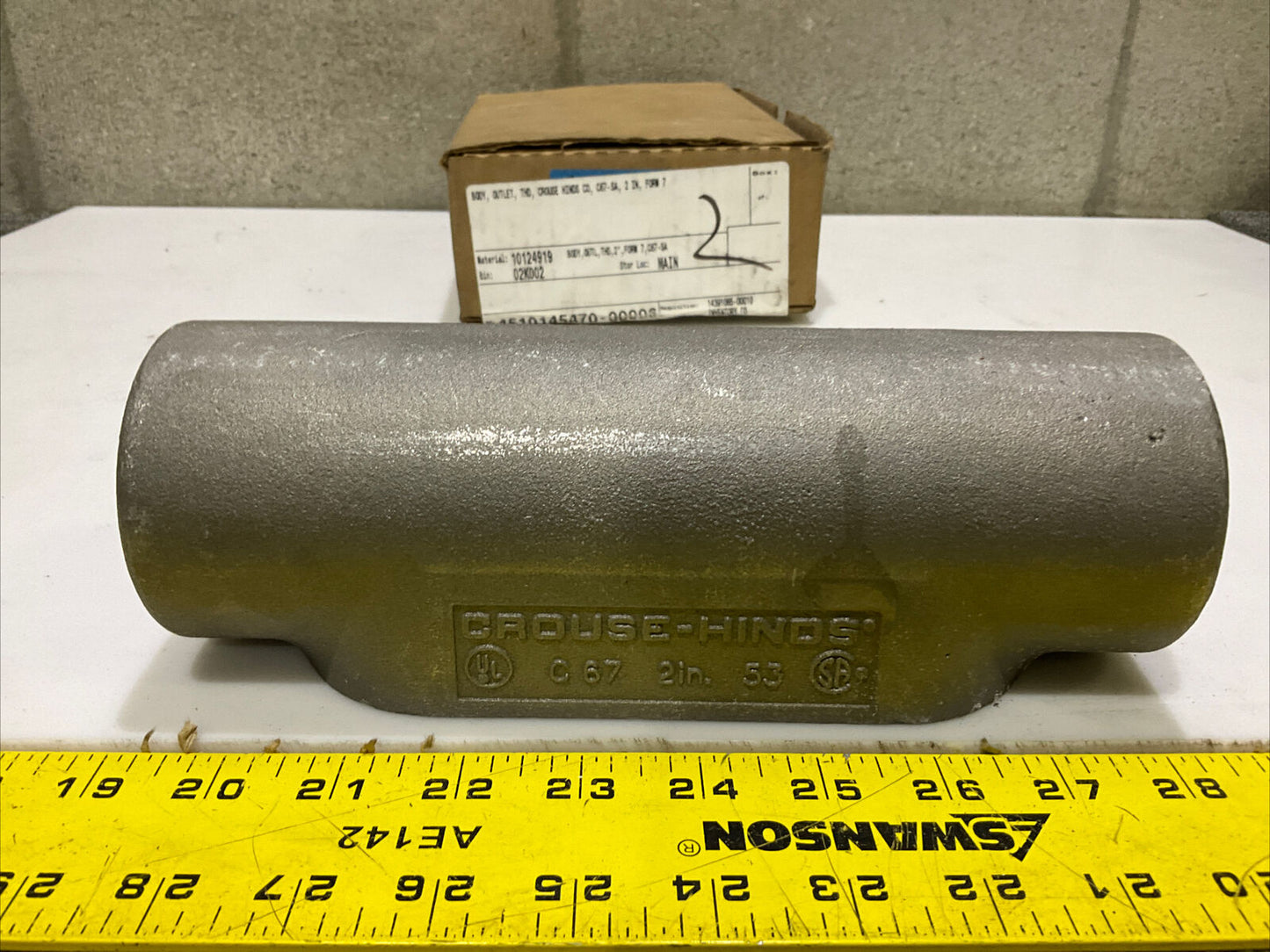 COOPER CROUSE HINDS C67 SA CONDUIT OUTLET BODY FORM 7 2IN 678 LOT OF 4