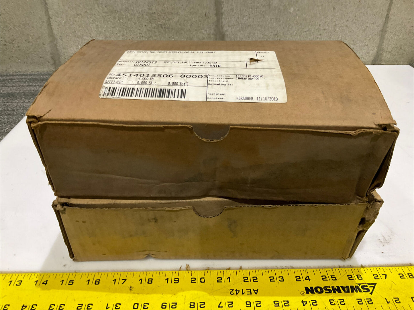 COOPER CROUSE HINDS C67 SA CONDUIT OUTLET BODY FORM 7 2IN 678 LOT OF 4