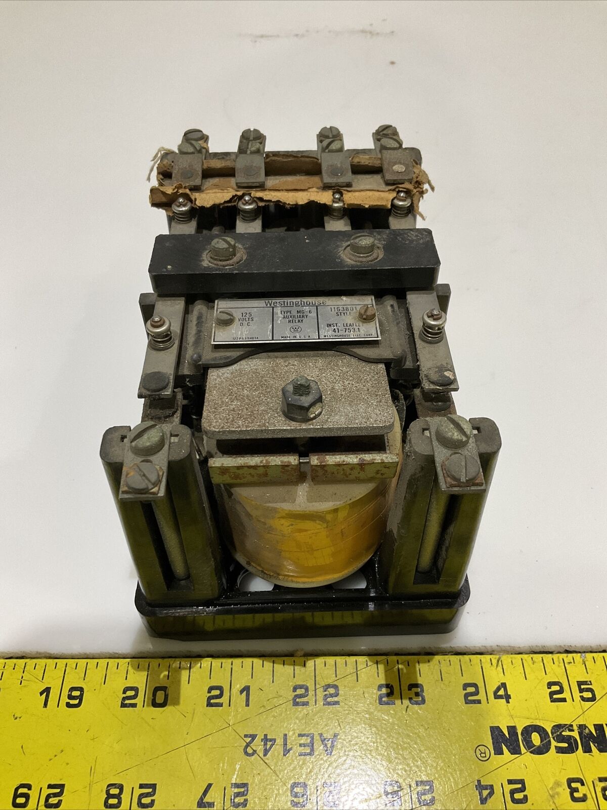 WESTINGHOUSE MG-6 1163801 MULTI CONTACT AUXILIARY RELAY 125 V 678