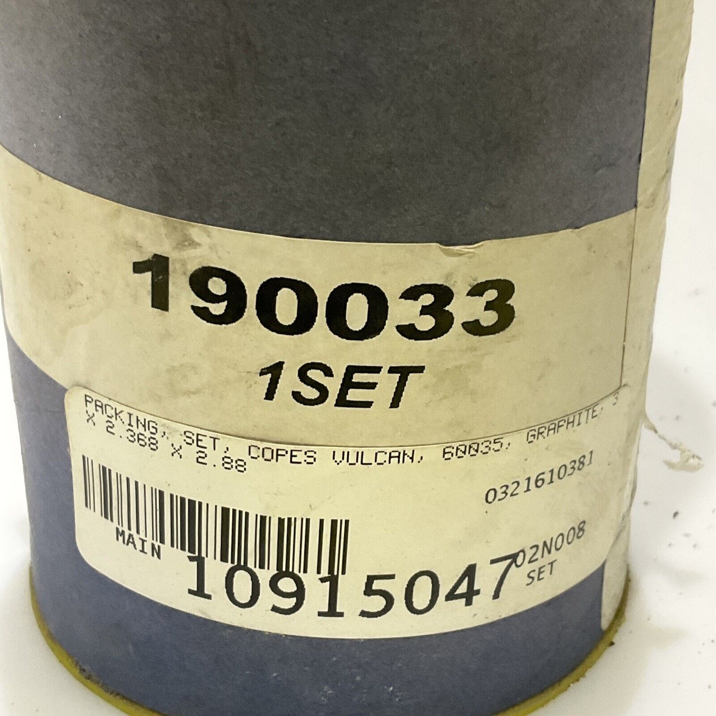 COPES VULCAN 60035 190033 GRAPHITE PACKING SET 3 X 2.368 X 2.88 678 LOT OF 4