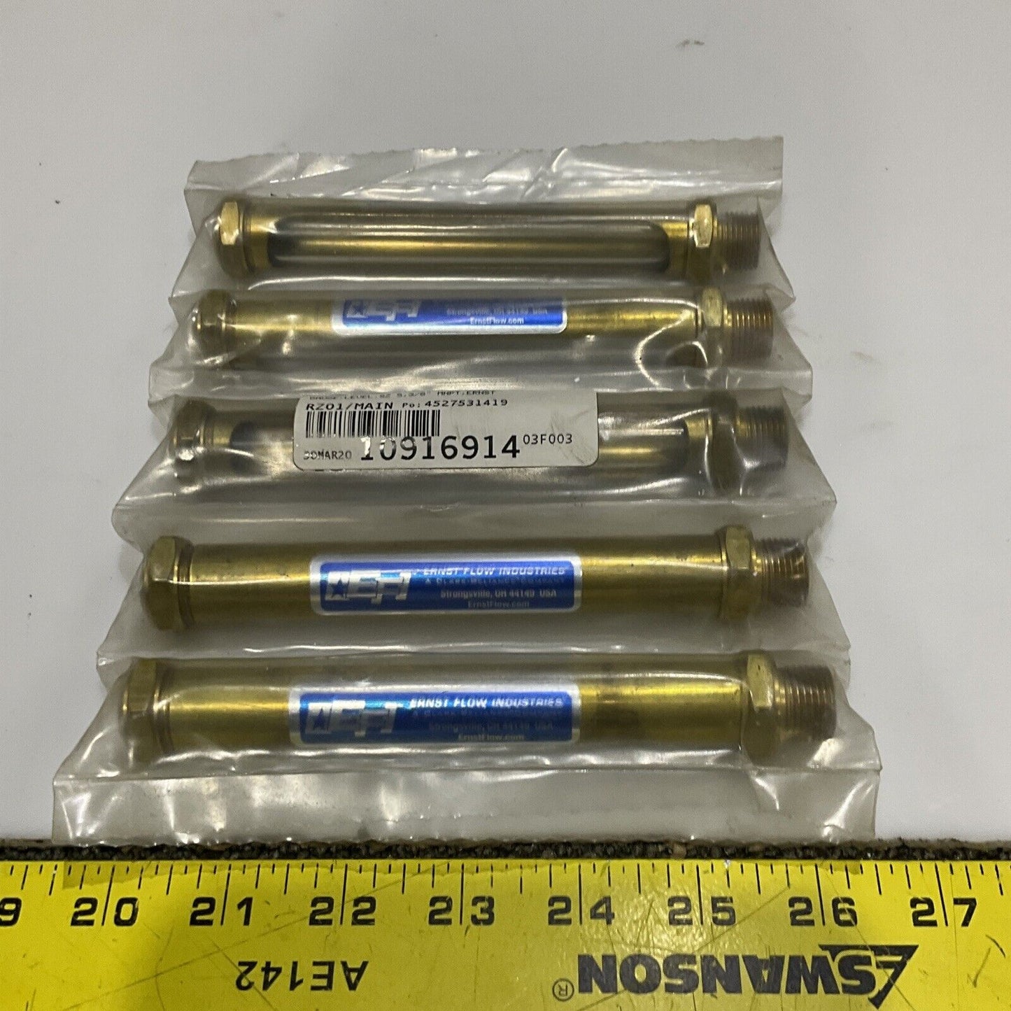 ERNST SZ5 GAUGE LEVEL 3/8 IN 678 LOT OF 5