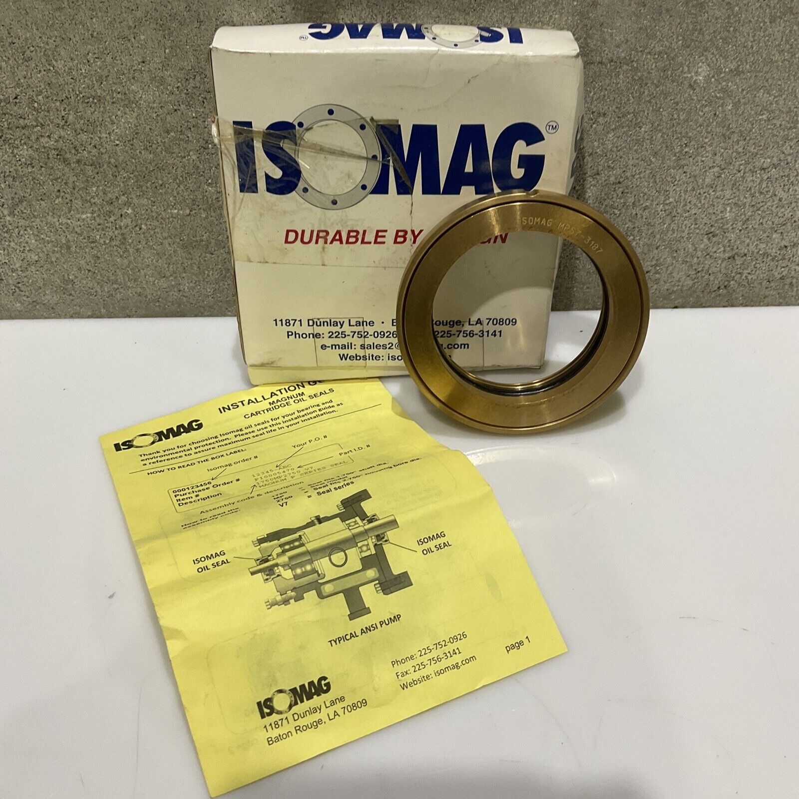 ISOMAG MPS73187 XL 3187MP4187 V7 MAGNUM P SERIES SEAL EC19 678