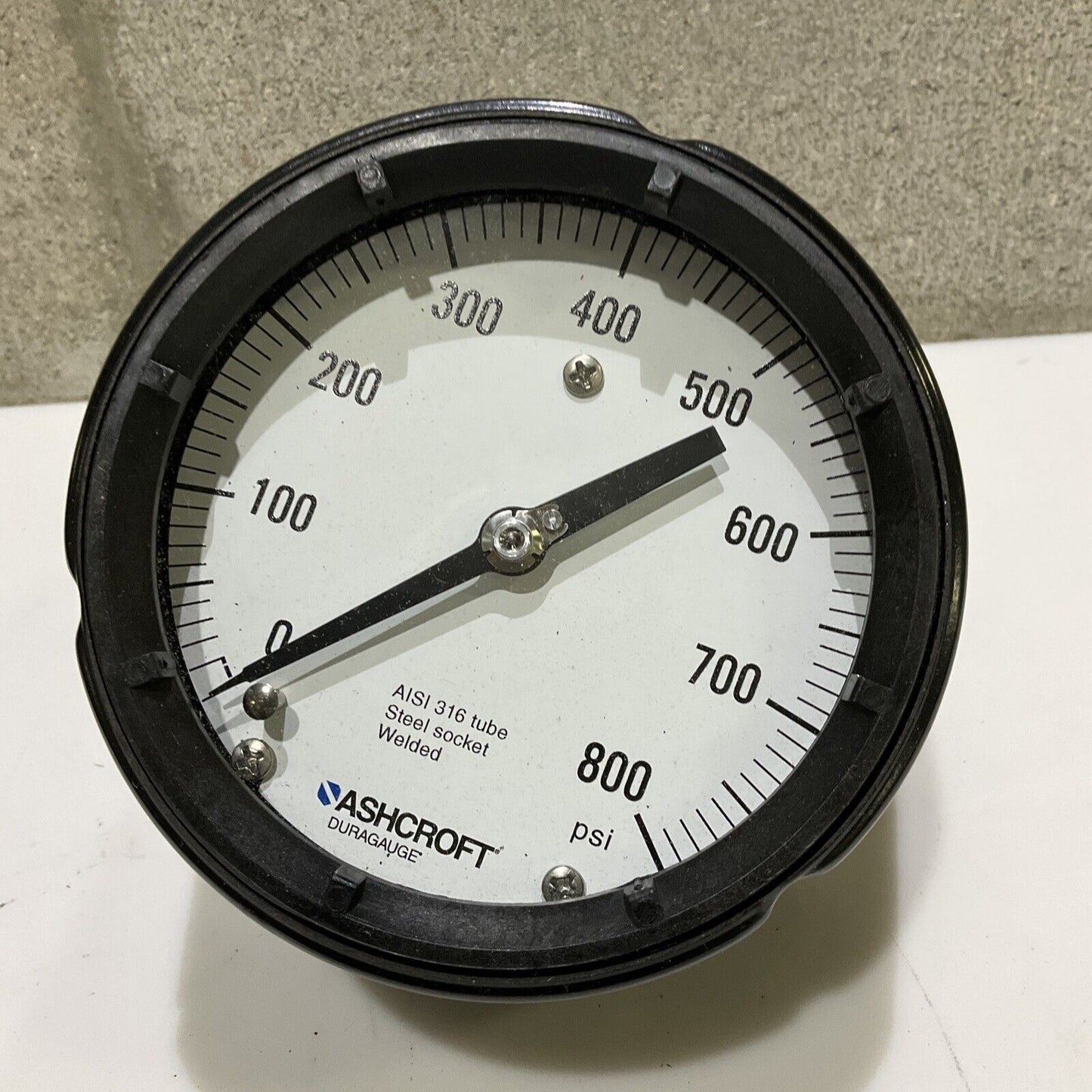 ASHCROFT 45-1279-RS-02B-800 PRESSURE GAUGE 4-1/2IN 316 TUBE 678