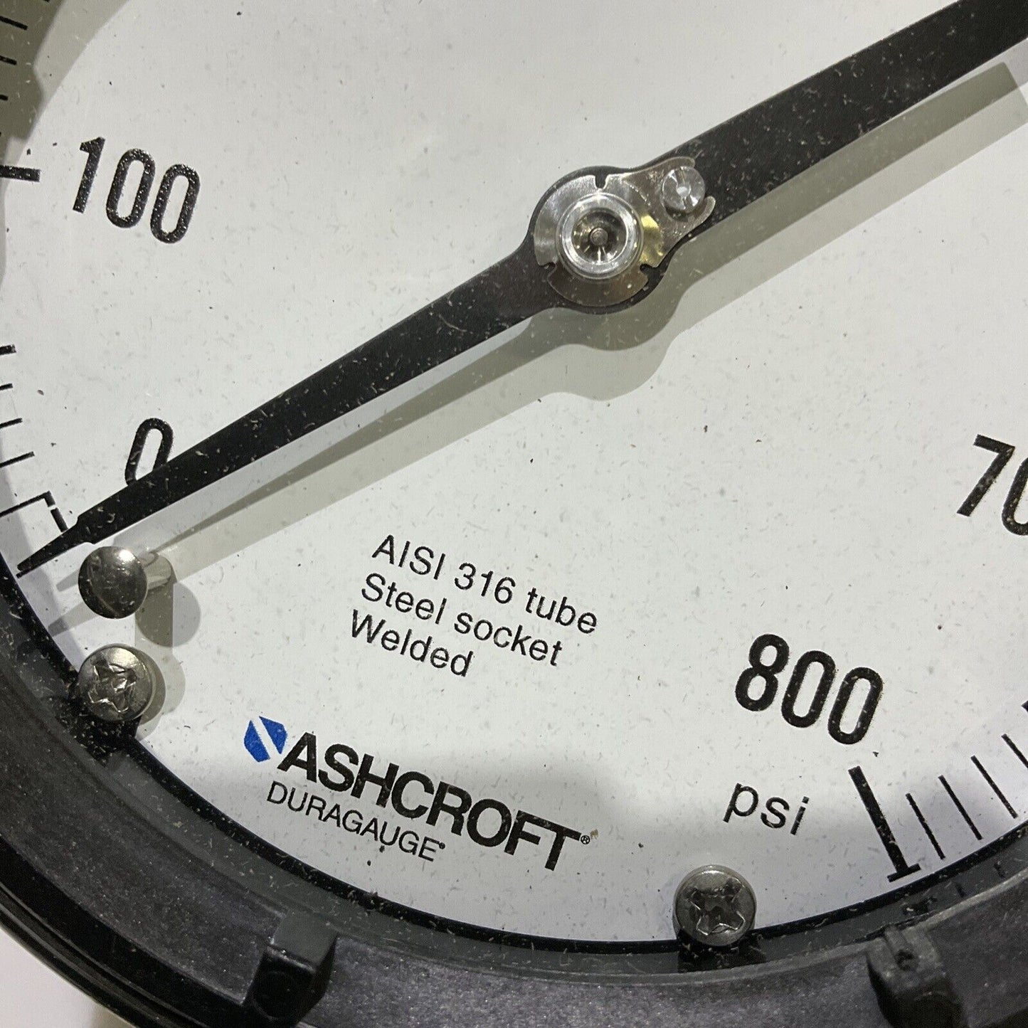 ASHCROFT 45-1279-RS-02B-800 PRESSURE GAUGE 4-1/2IN 316 TUBE 678