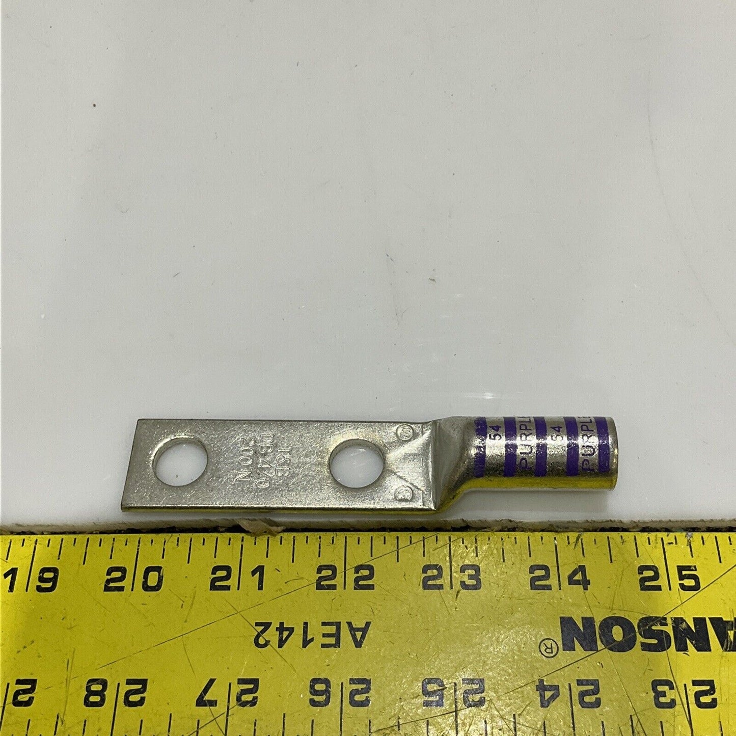 THOMAS & BETTS TB 54866BE 2 HOLE COPPER LONG BARREL LUG PURPLE 54 678 LOT OF 5