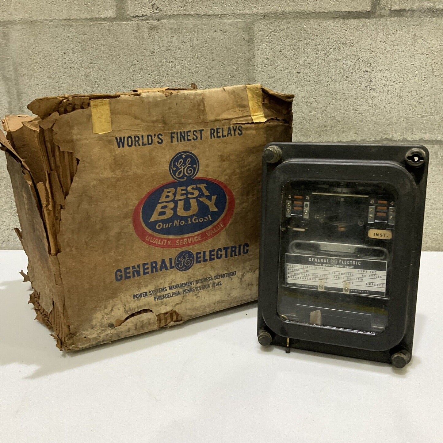 GENERAL ELECTRIC GE 12IAC51B104A TIME OVER CURRENT RELAY 678