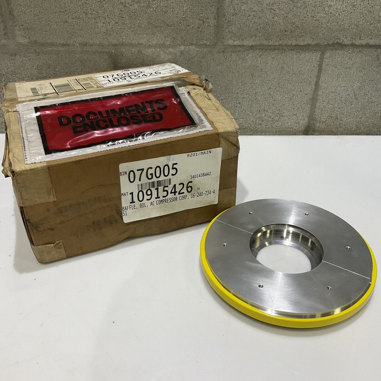 AC COMPRESSOR CORP 16-240-734-451-04 OIL BAFFLE 678