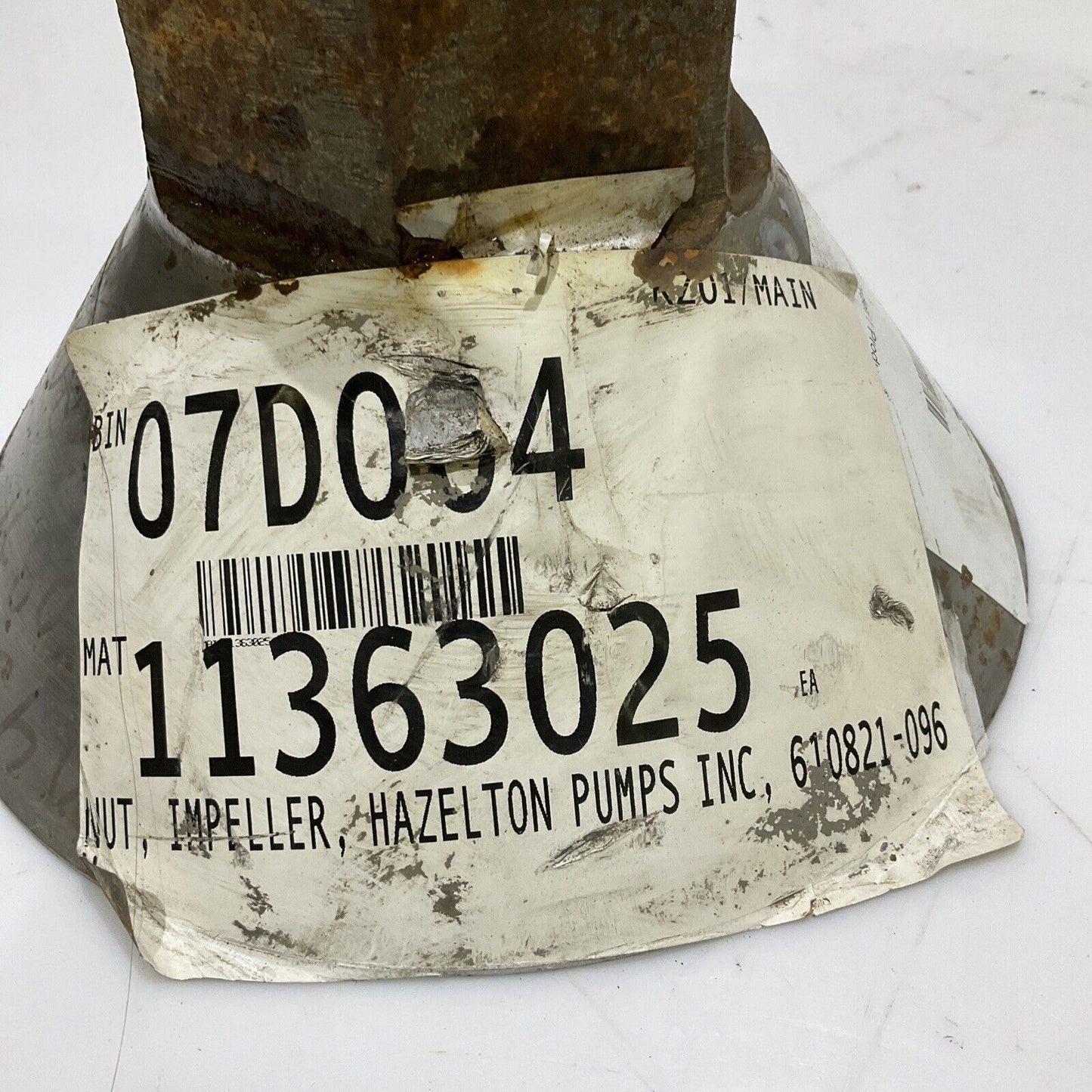 WEIR HAZLETON 610821-096H NUT IMPELLER 2.000 OD 12 THD 678