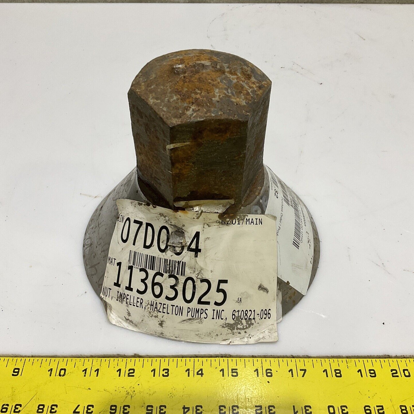 WEIR HAZLETON 610821-096H NUT IMPELLER 2.000 OD 12 THD 678