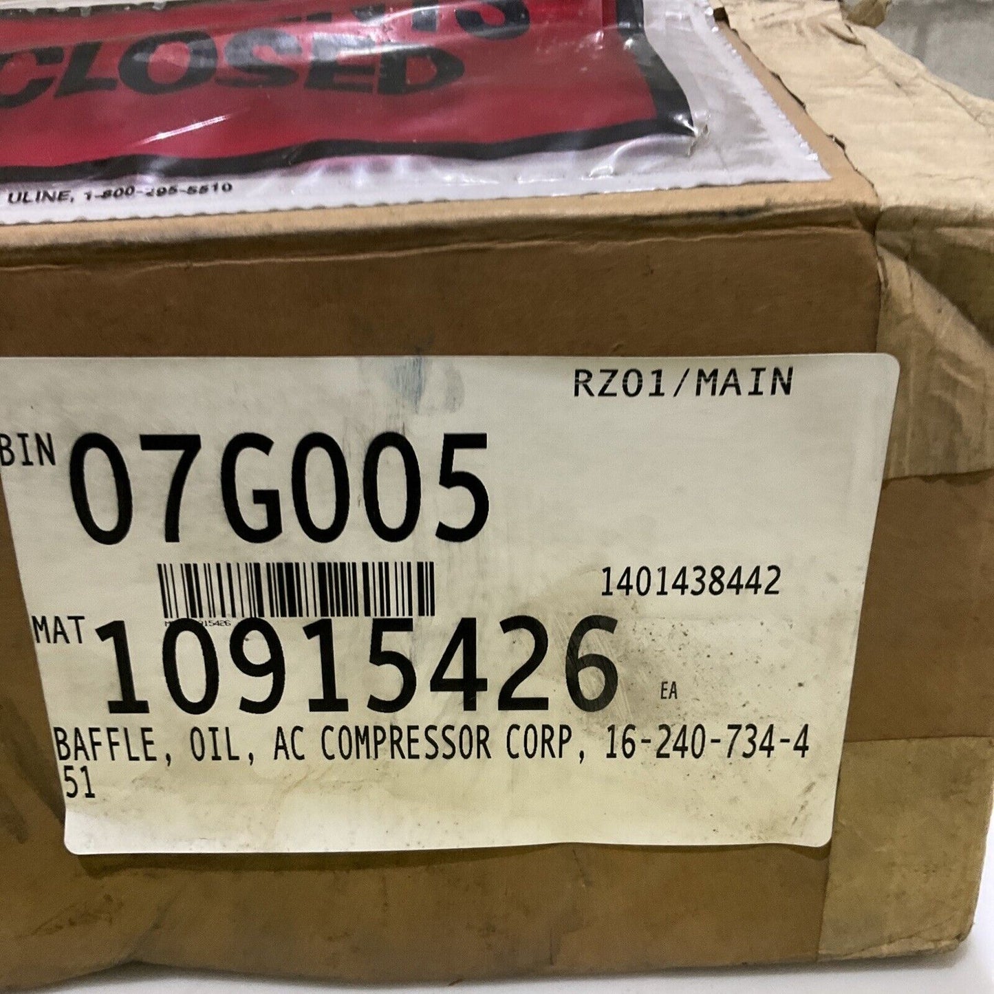 AC COMPRESSOR CORP 16-240-734-451-04 OIL BAFFLE 678