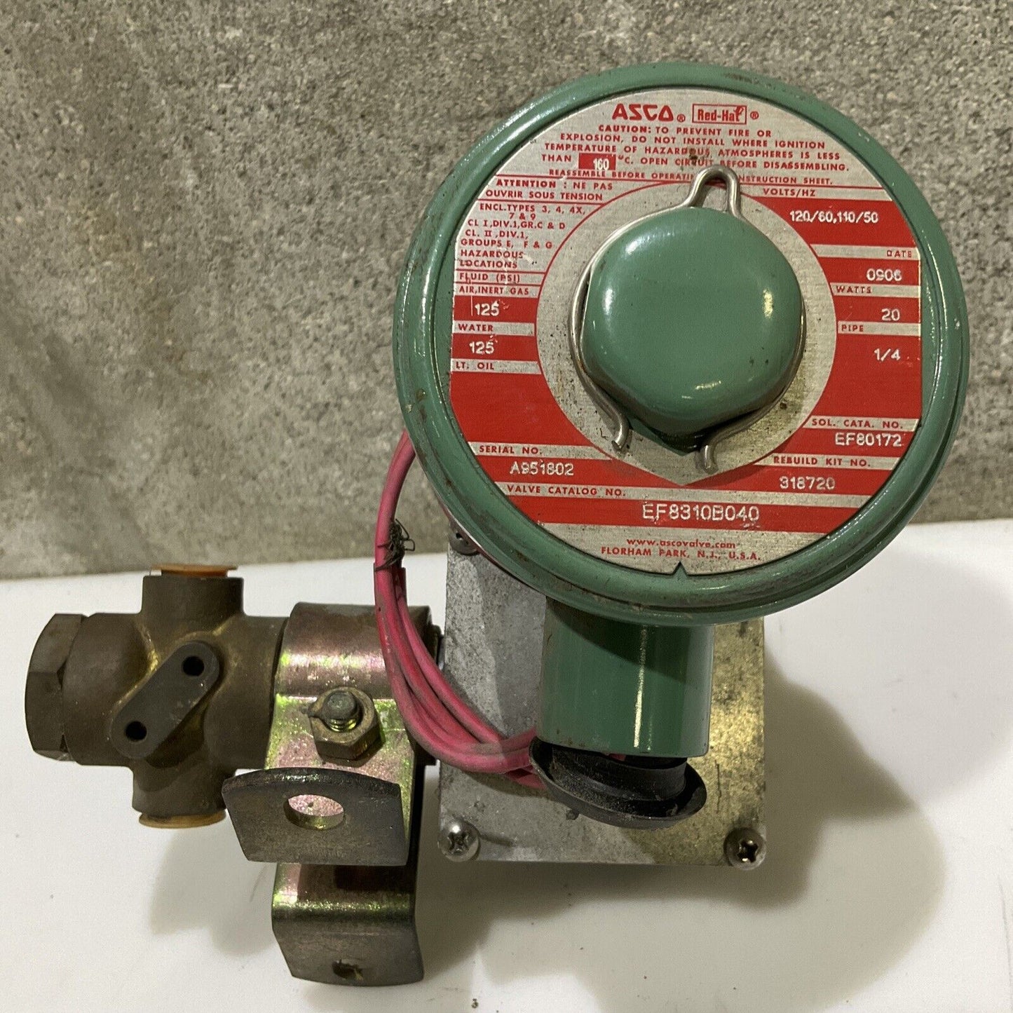 ASCO EF8310B040 A951802 SOLENOID VALVE 120/60 V 110/50 HZ 678