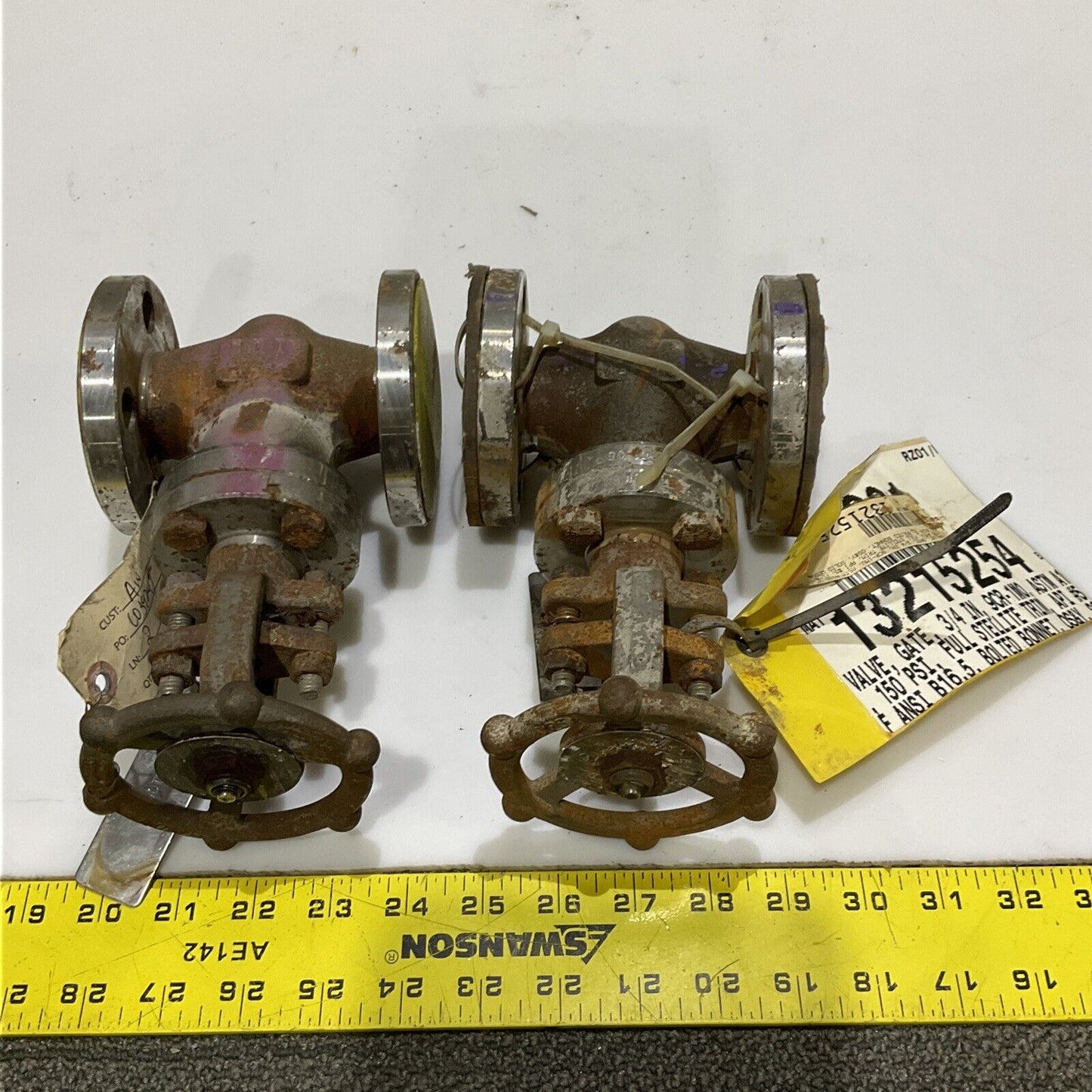 BONNEY FORGE L1 1A GATE VALVE F9 BODY 3/4 IN 150 PSI 678 LOT OF 2
