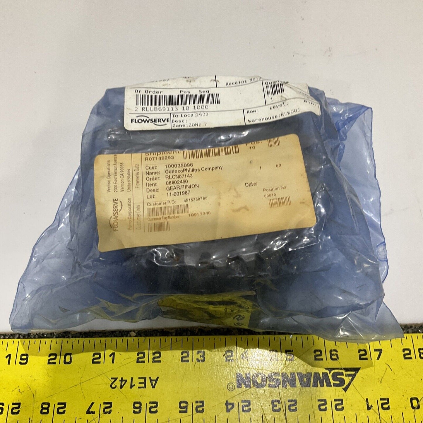 FLOWSERVE 08602450 PINION GEAR 678