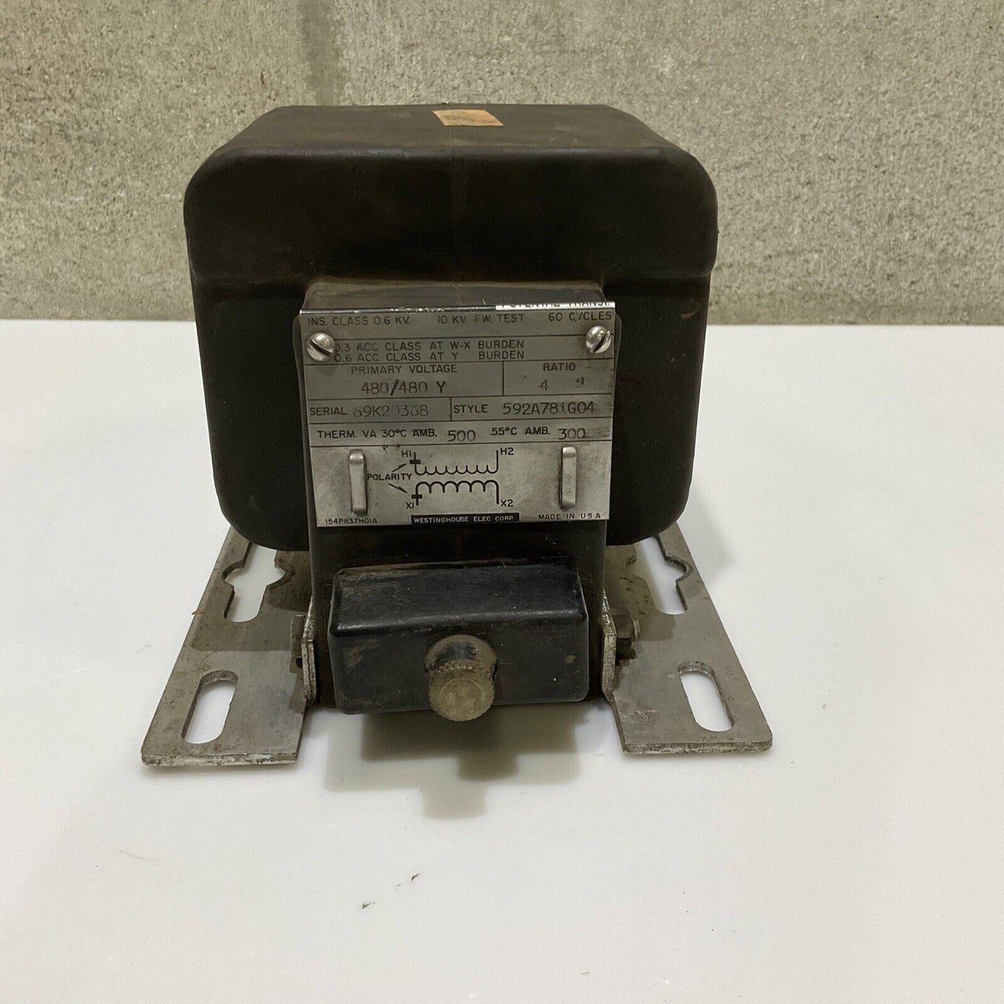 WESTINGHOUSE PXA-10 69H974 592A781G04 TRANSFORMER 480/480 Y V 10 KV 60 CYCLE678