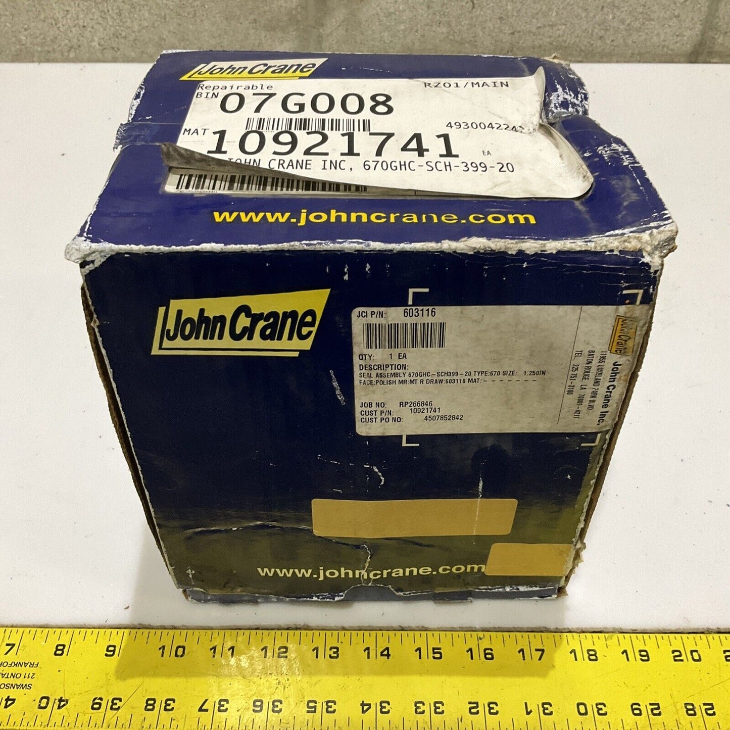 JOHN CRANE INC 670GHC-SCH-399-20 SEAL 678