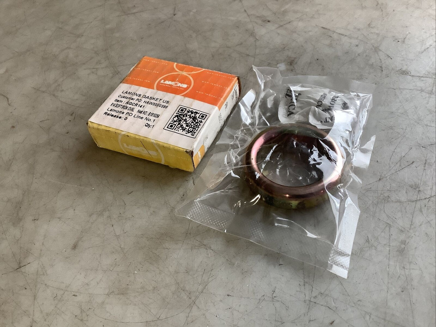 LAMONS AGCR141 SOFT IRON OVAL GASKET R14 HEAT B1815256 1-1/2IN ID 2IN OD 678