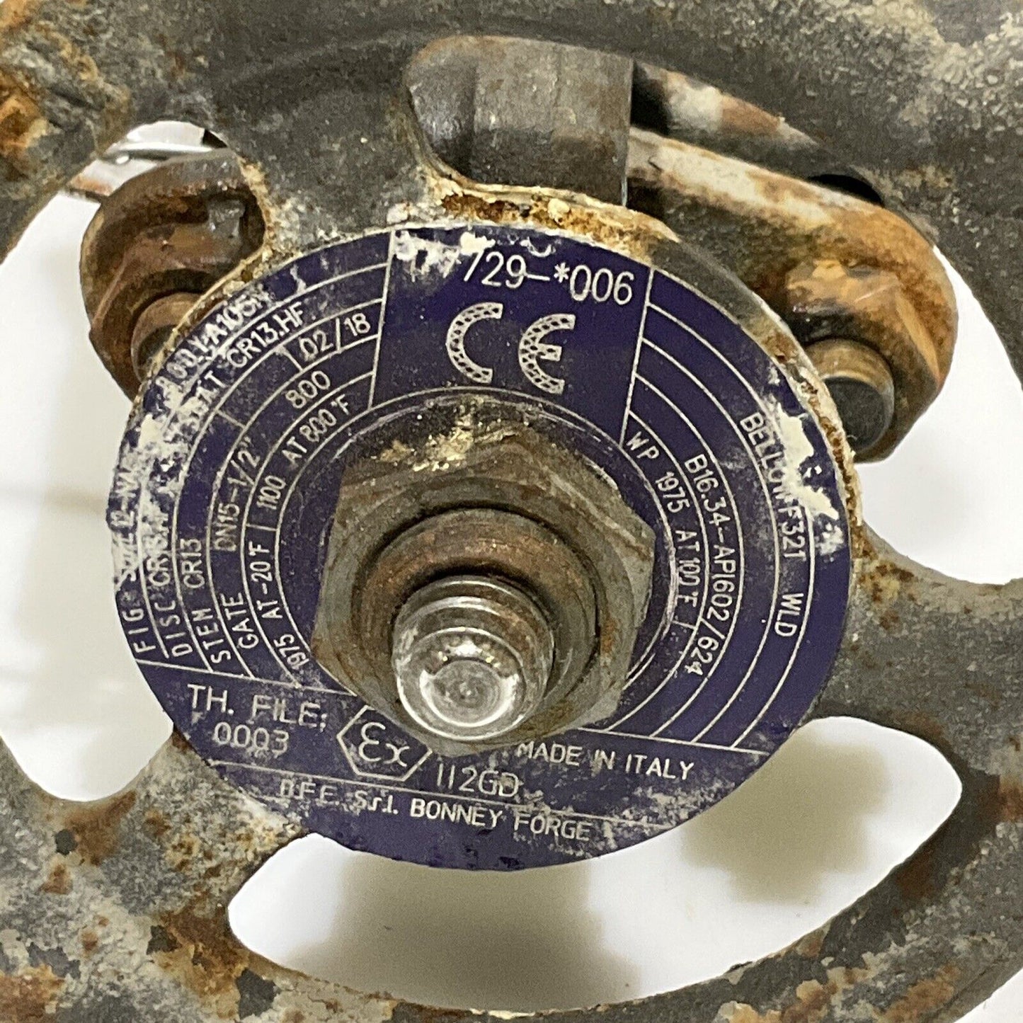 BONNEY FORGE A105 GATE VALVE DN15-1/2 IN 800 LB 678