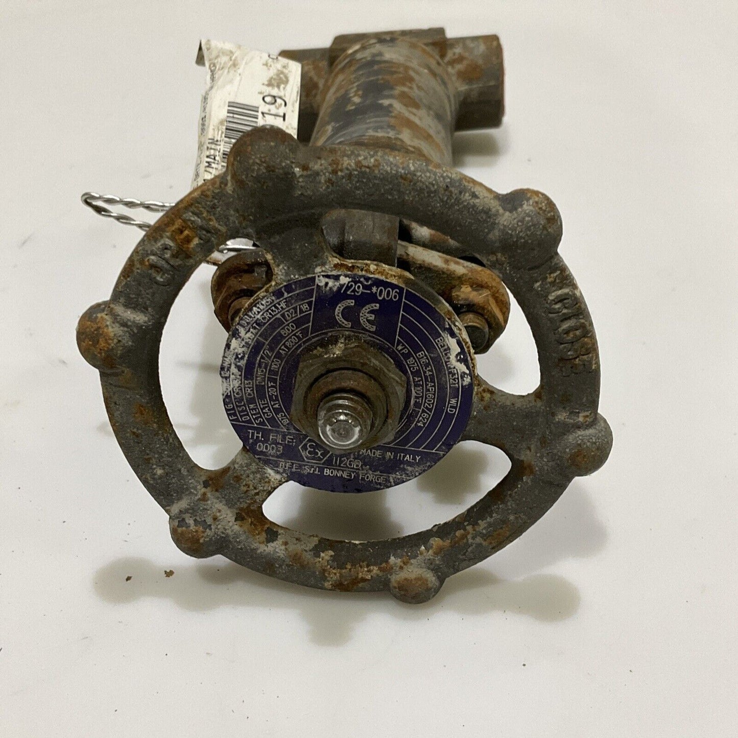 BONNEY FORGE A105 GATE VALVE DN15-1/2 IN 800 LB 678