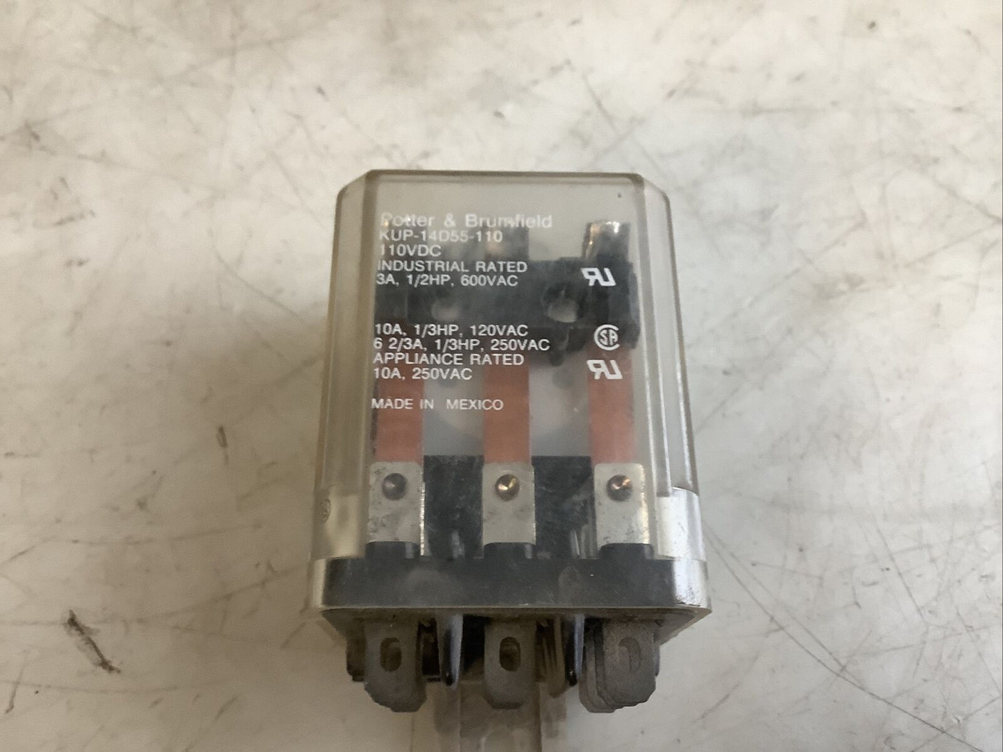 POTTER BRUMFIELD KUP-14D55-110 RELAY 110VDC 678