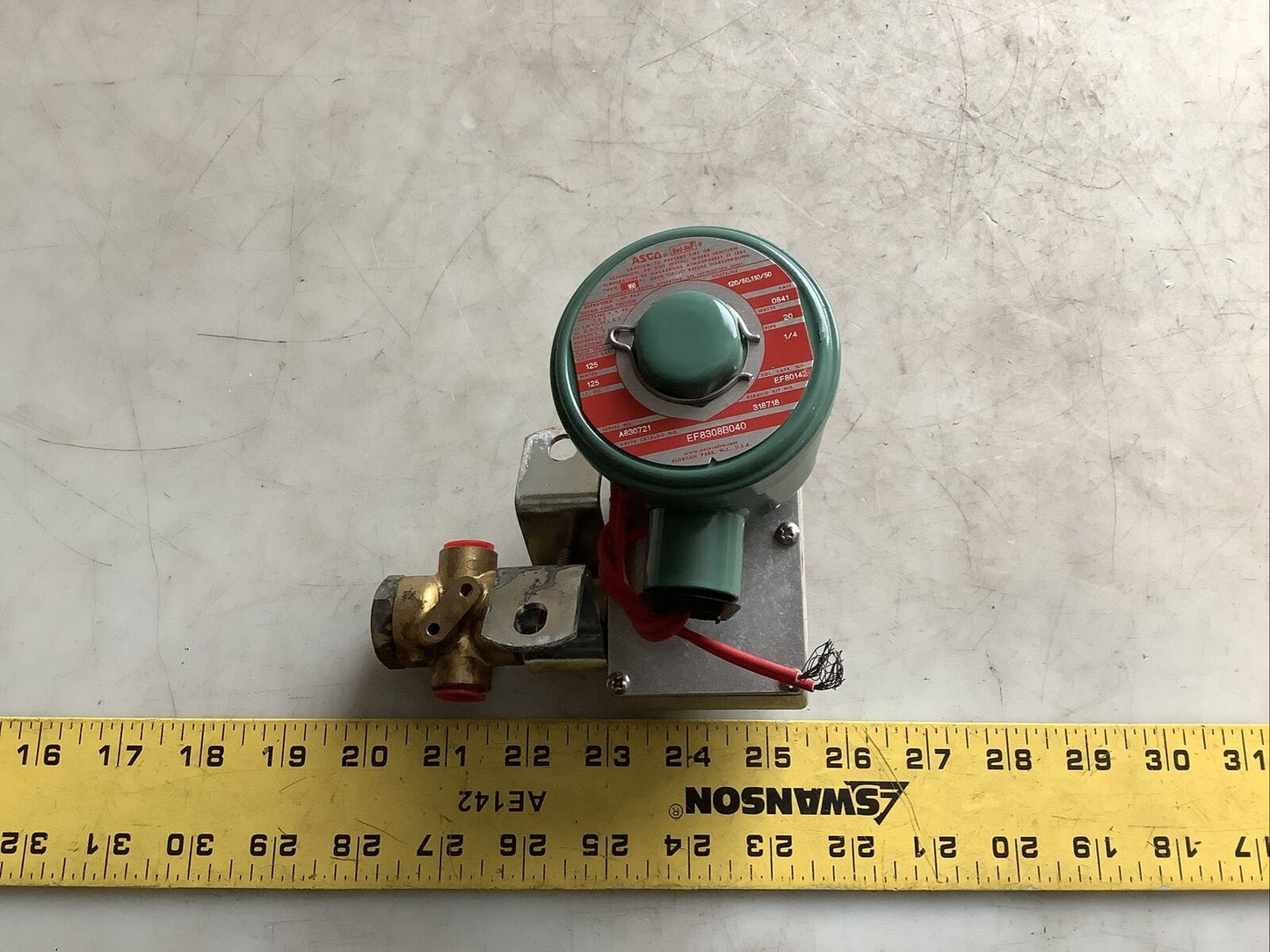 ASCO EF8308B040 MANUAL RESET SOLENOID VALVE 20W 1/4IN 678