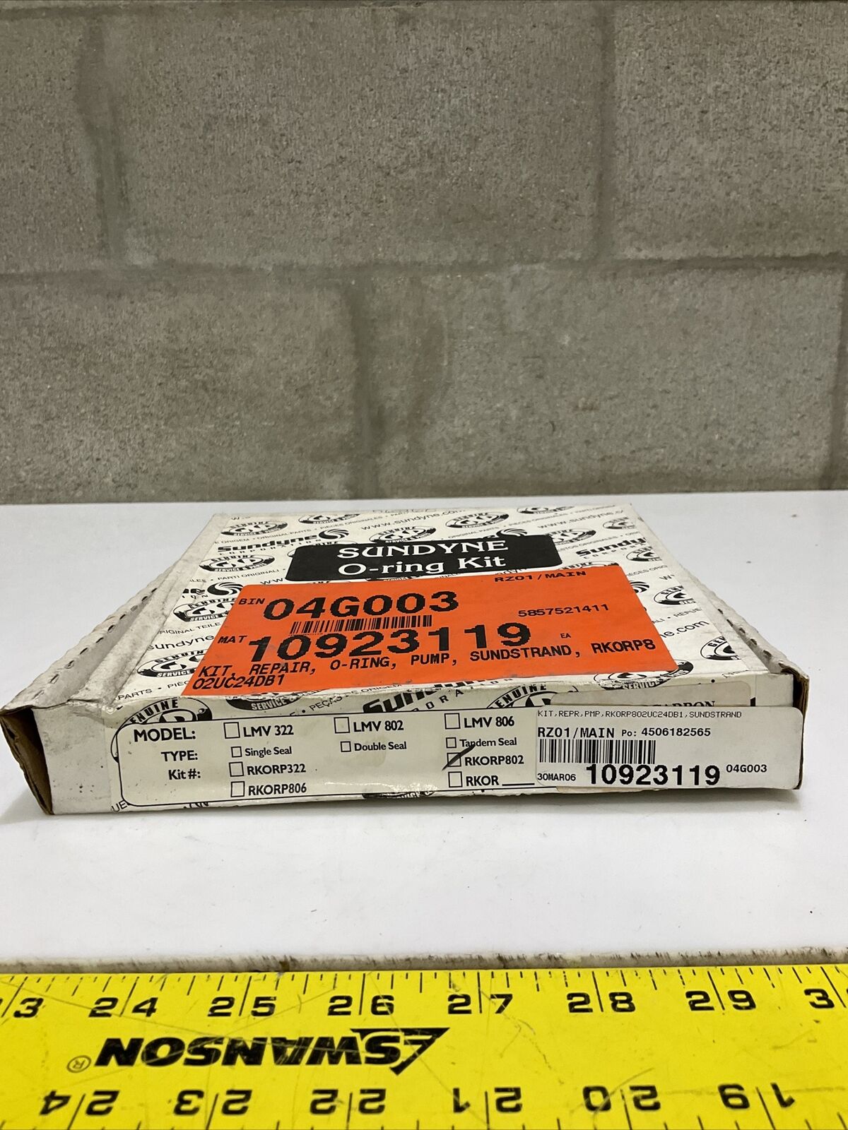 SUNDYNE RKORP802UC24DB1 O-RING KIT 678 LOT OF 2