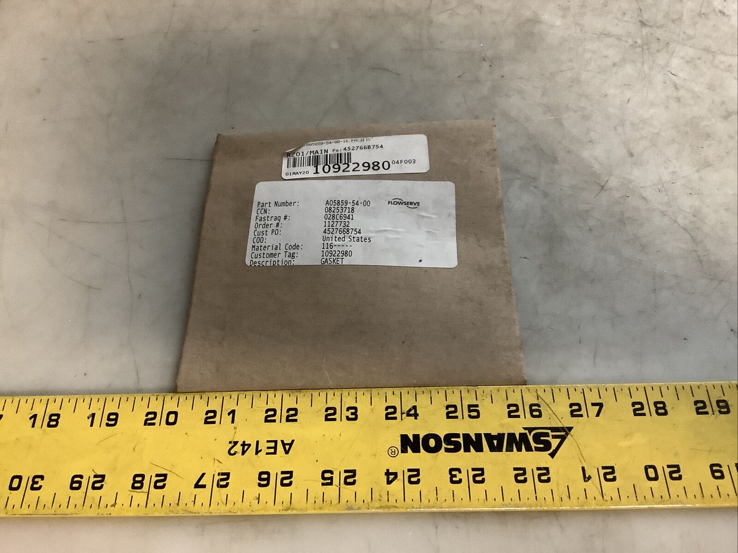 FLOWSERVE A05859-54-00 GASKET 678