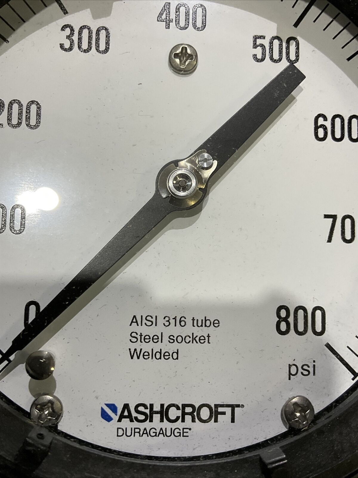ASHCROFT DURAGAUGE 45-1279-RA-02B-800# 800PSI GAUGE 4-1/2 IN 678