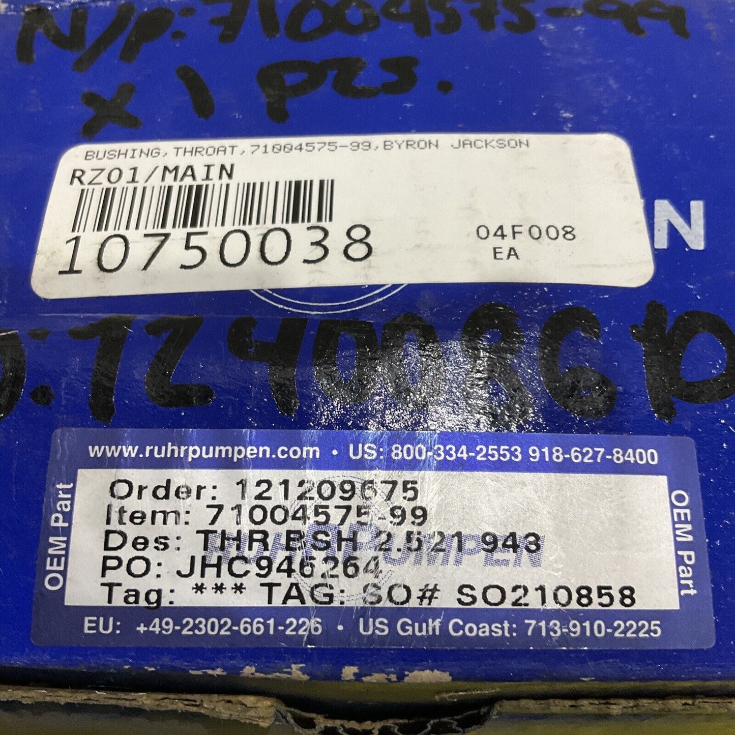 BYRON JACKSON 71004575-99 THROAT BUSHING 678