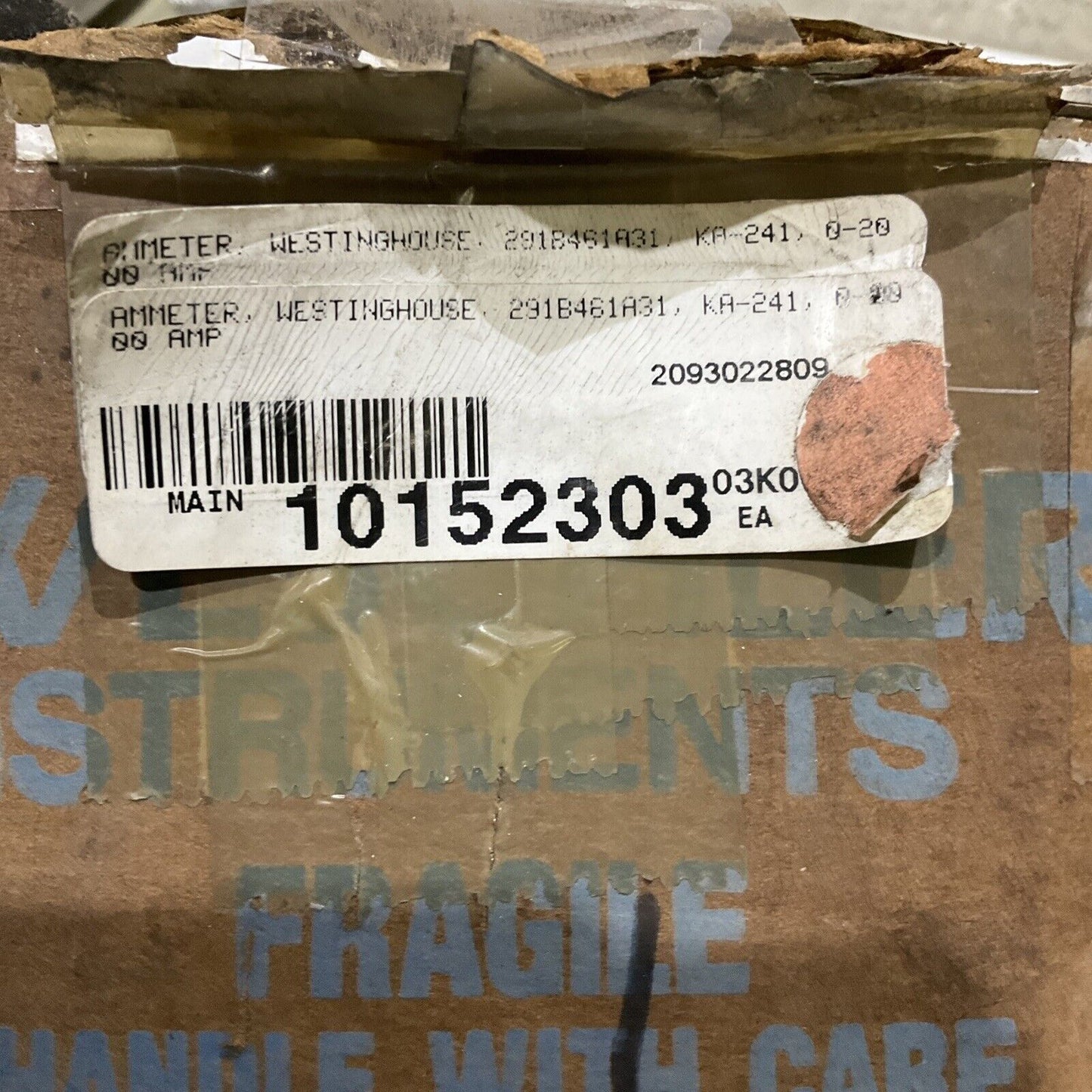 WESTINGHOUSE KA-241 291B461A31 AC METER 0-2000 678