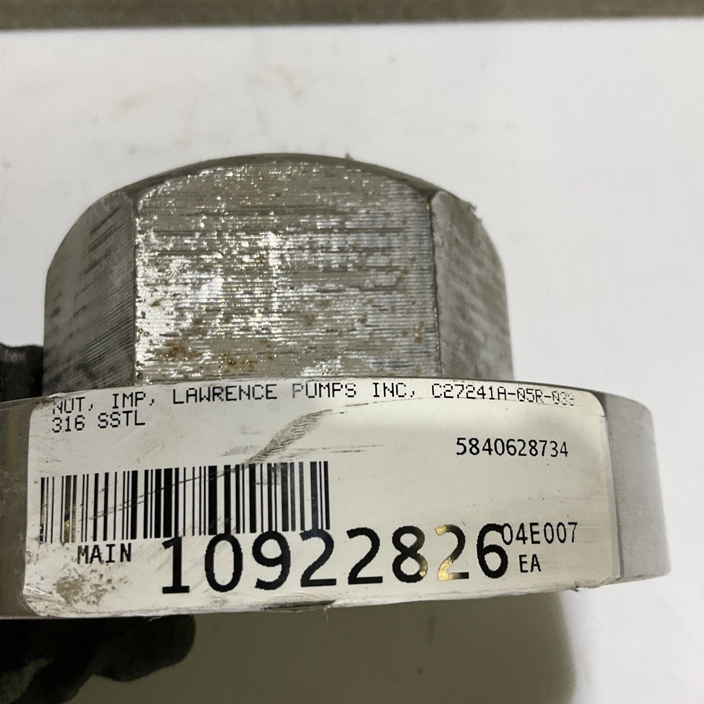 LAWRENCE PUMPS C27241A-05R-039 IMPELLER NUT 316 SSTL 678