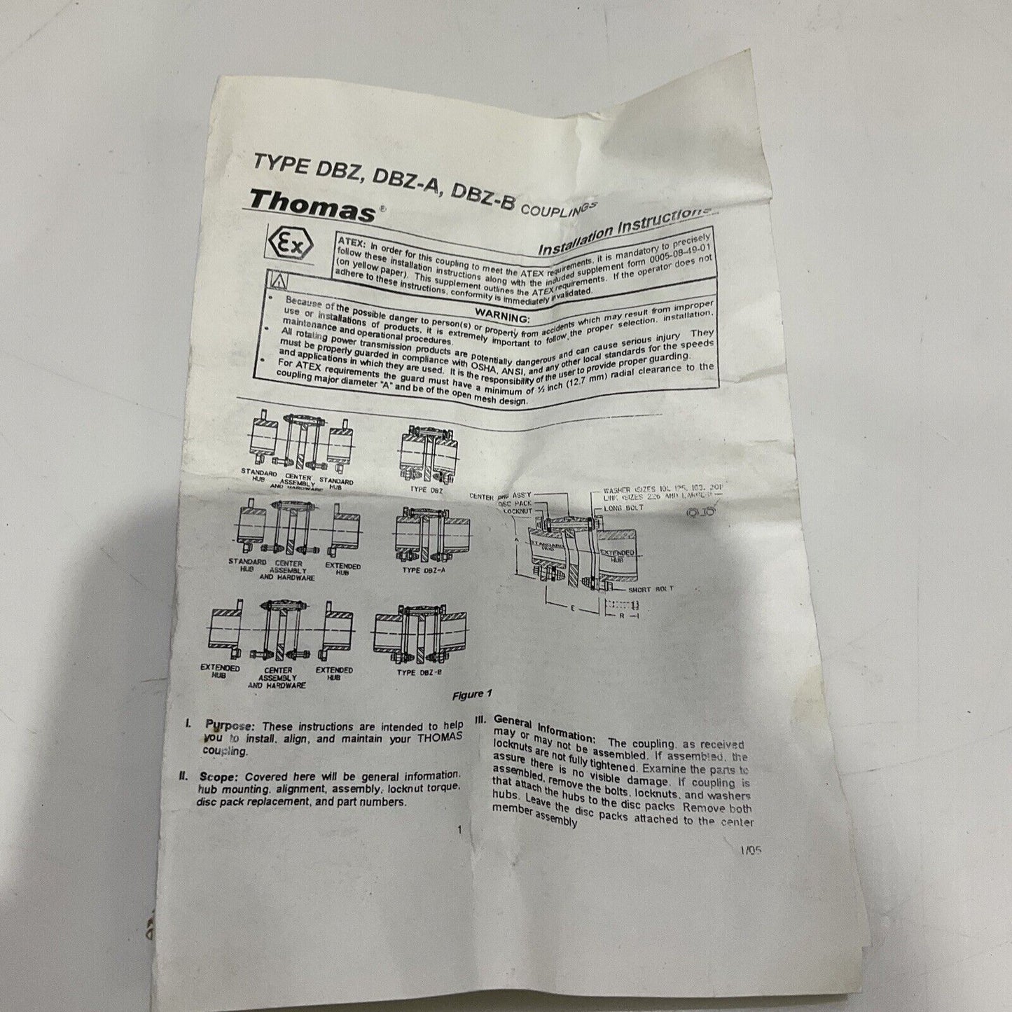 REXNORD THOMAS 314444 CMA DBZ 126 SD DISC COUPLING 678
