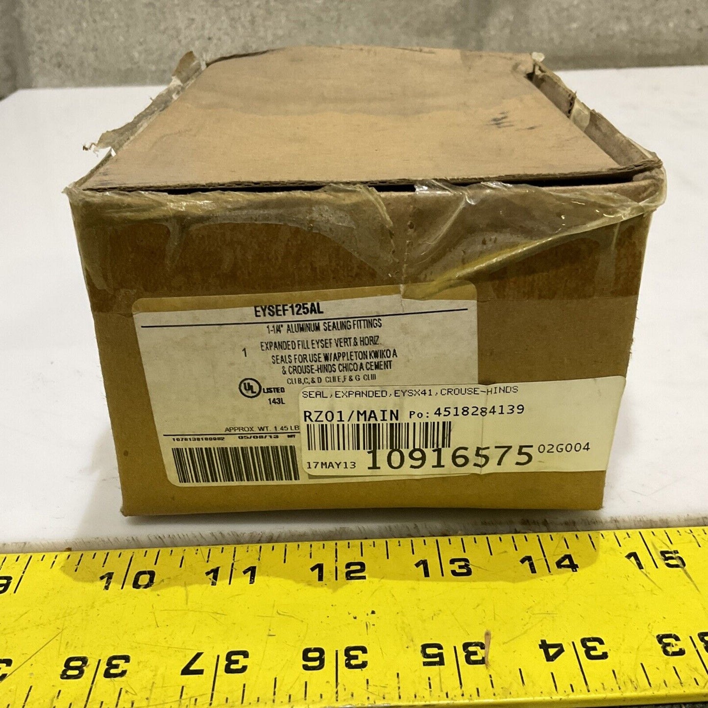 CROUSE HINDS EYSEF125AL EYSX41 EXPANDED SEAL FITTINGS 678
