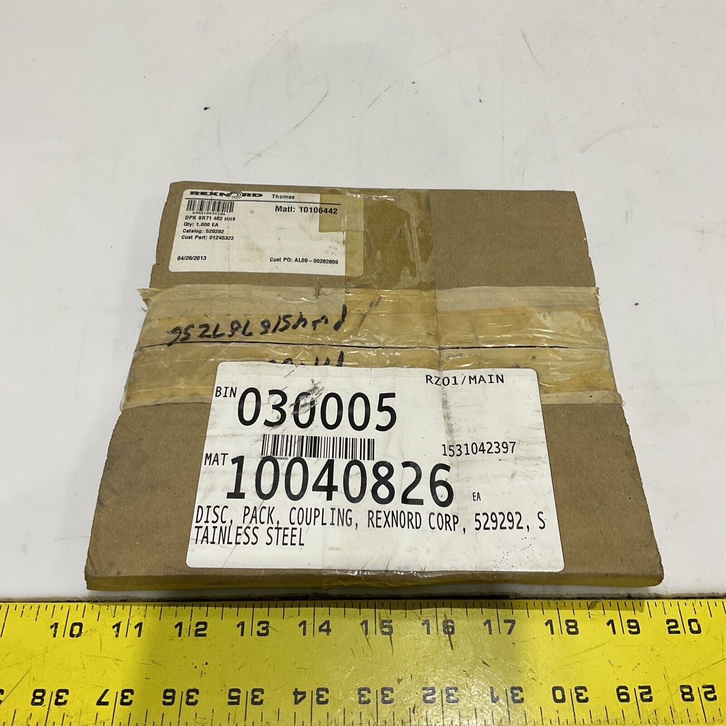 REXNORD THOMAS 01245323 DRK SR71 462 HHS DISC COUPLING PACK 678