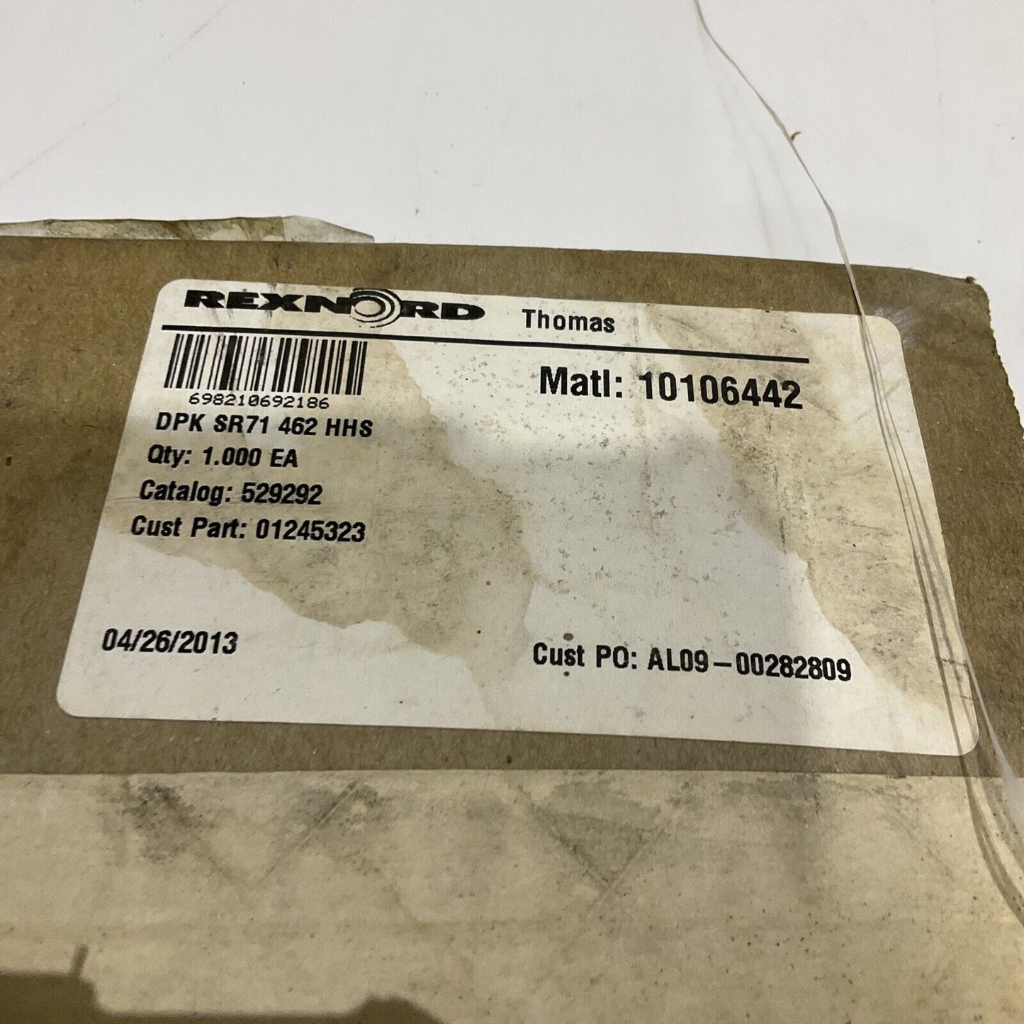 REXNORD THOMAS 529292 01245323 DPK SR71 462 HHS DISC PACK COUPLING 678