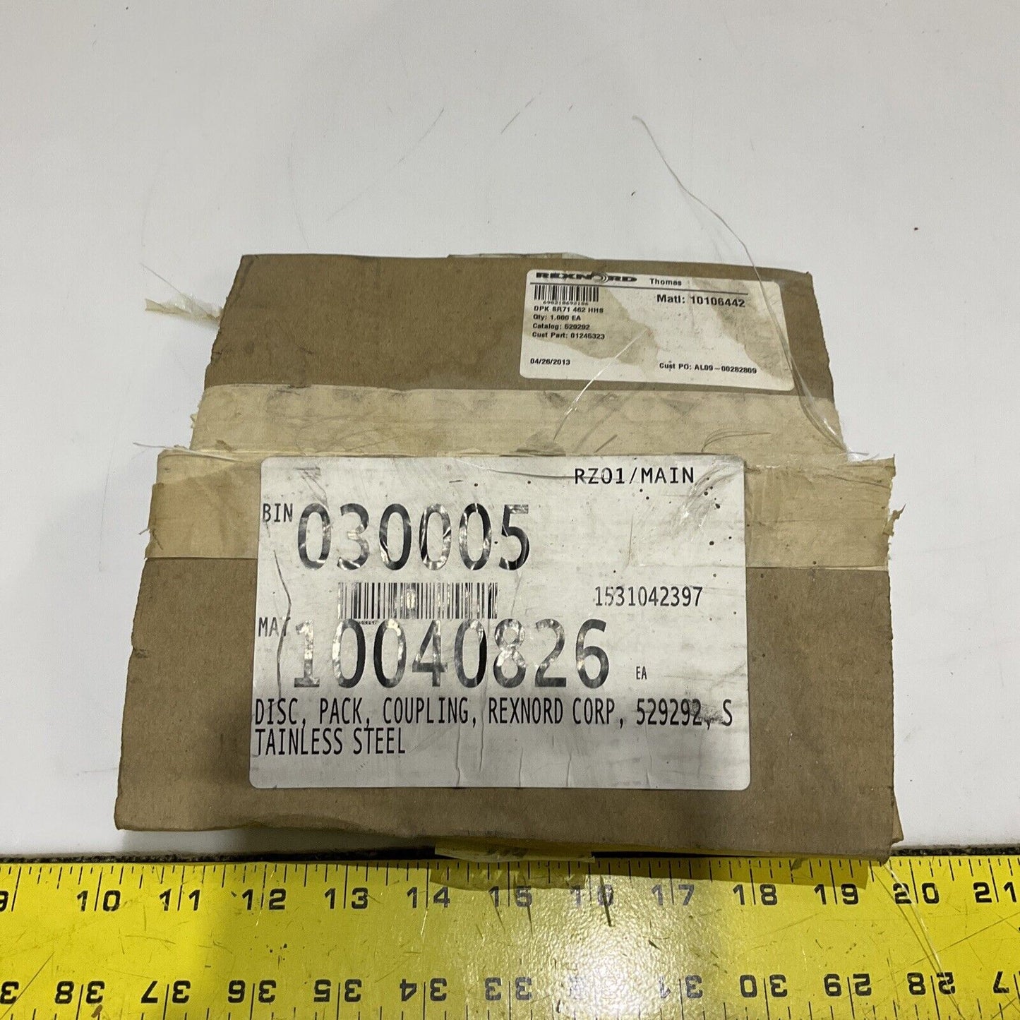 REXNORD THOMAS 529292 01245323 DPK SR71 462 HHS DISC PACK COUPLING 678