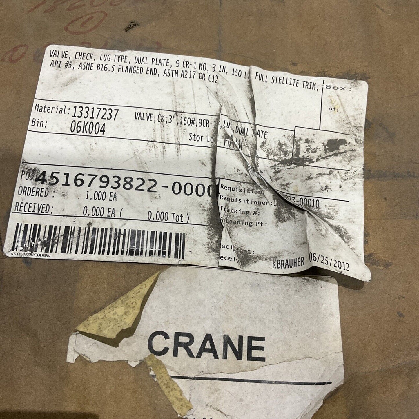 CRANE DUO CHECK II 3 H15LPF2-591 CHECK VALVE 678