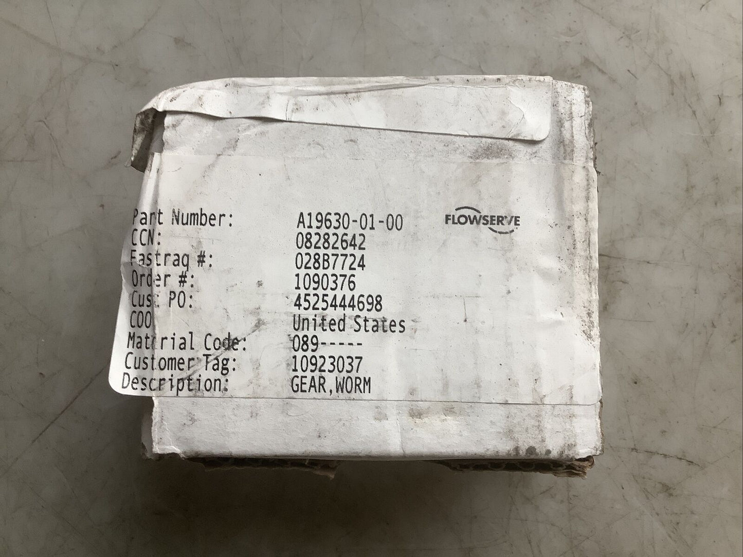 FLOWSERVE A19630-01-00 WORM GEAR 678
